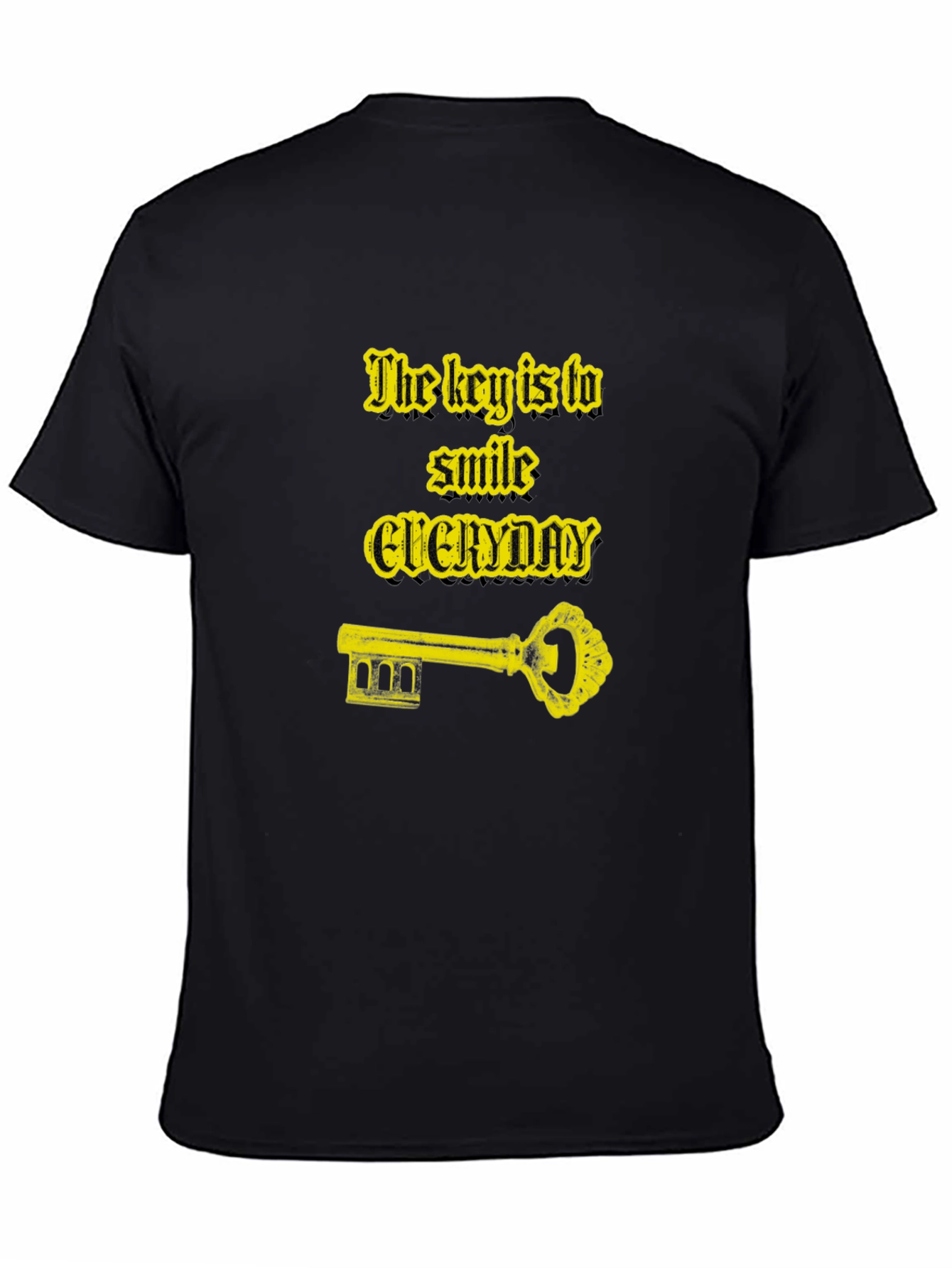 Smile Everyday Graphic Black T-Shirt
