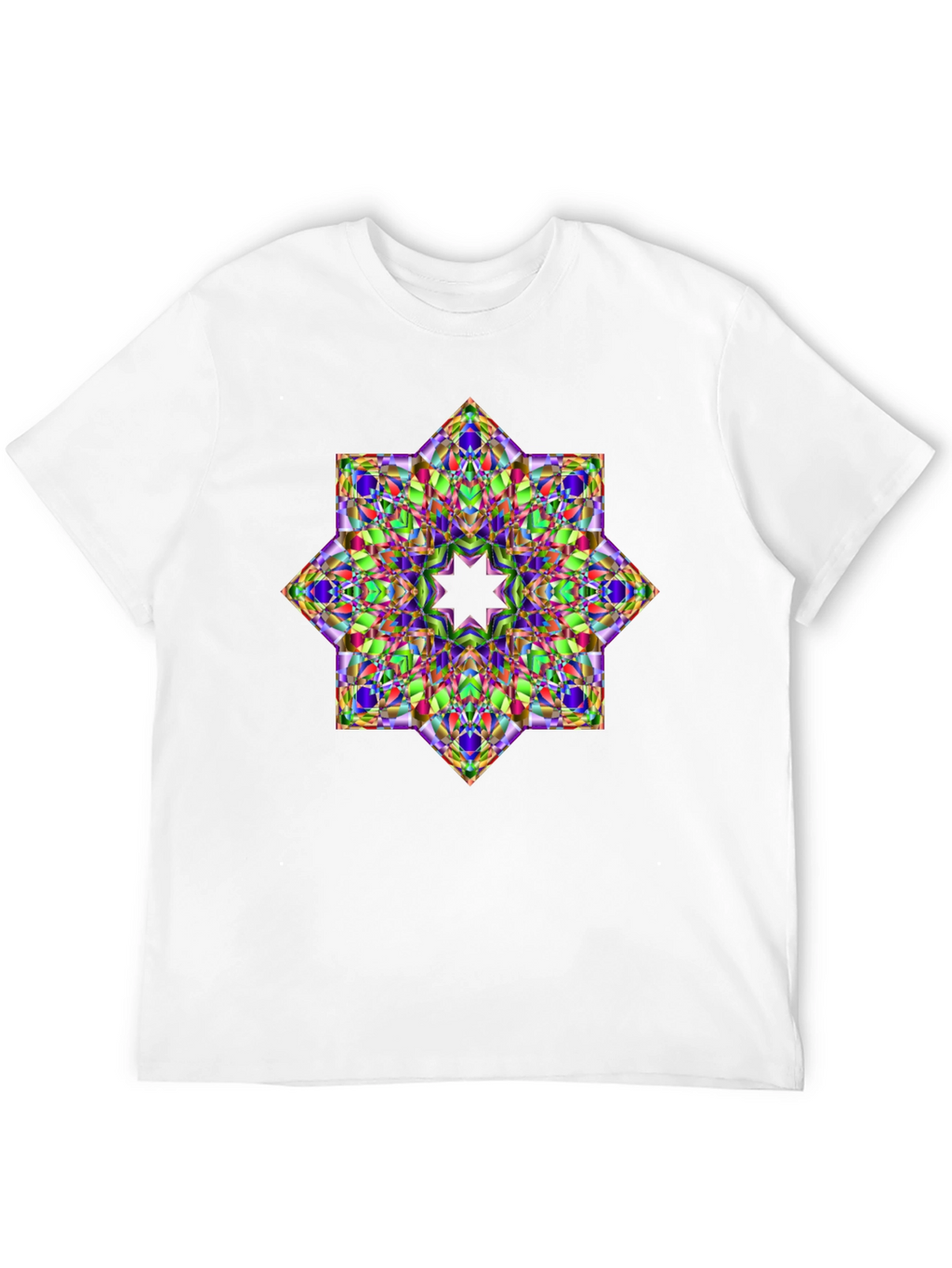 Geometric Kaleidoscope Star Graphic T-Shirt