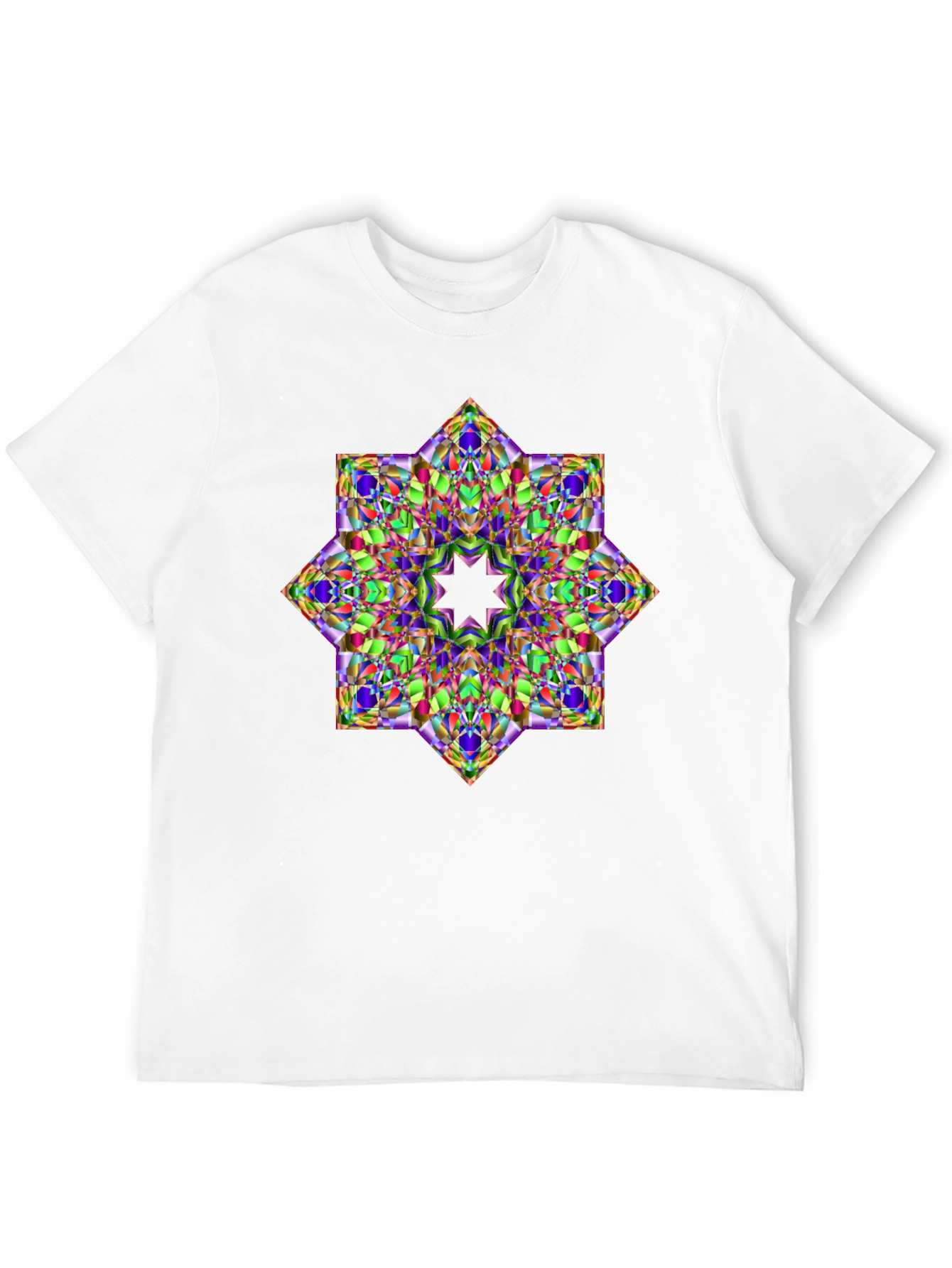 Geometric Kaleidoscope Star Graphic T-Shirt