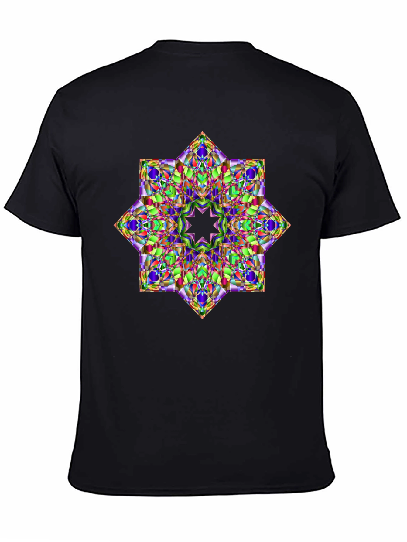 Geometric Kaleidoscope Star Graphic T-Shirt