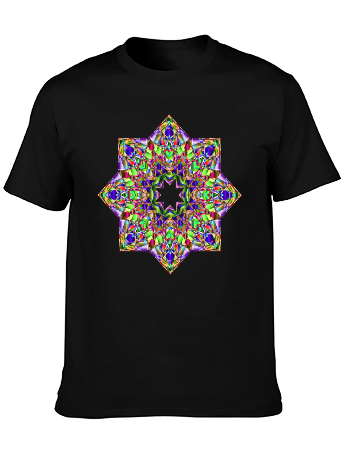 Geometric Kaleidoscope Star Graphic T-Shirt