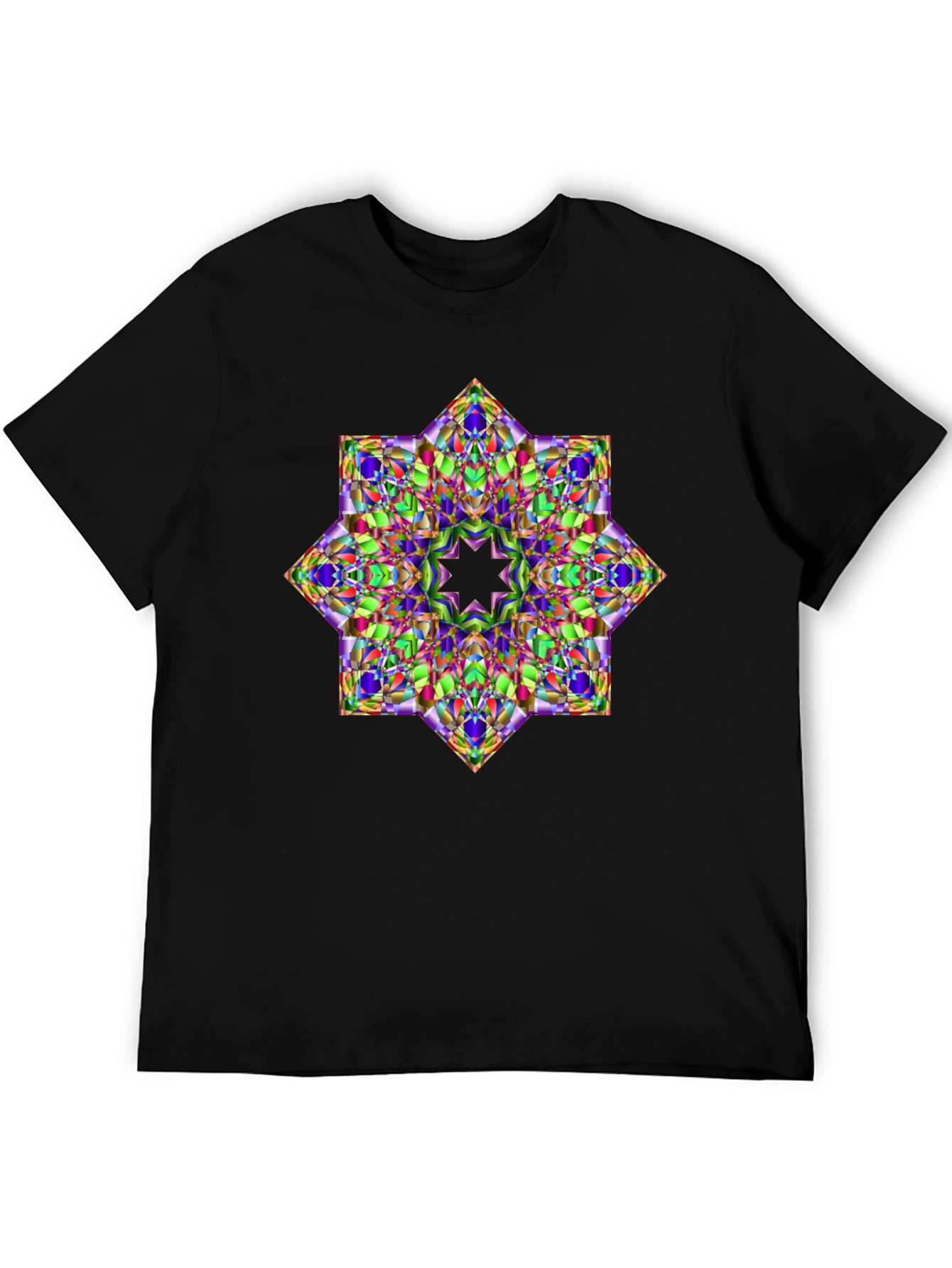 Geometric Kaleidoscope Star Graphic T-Shirt