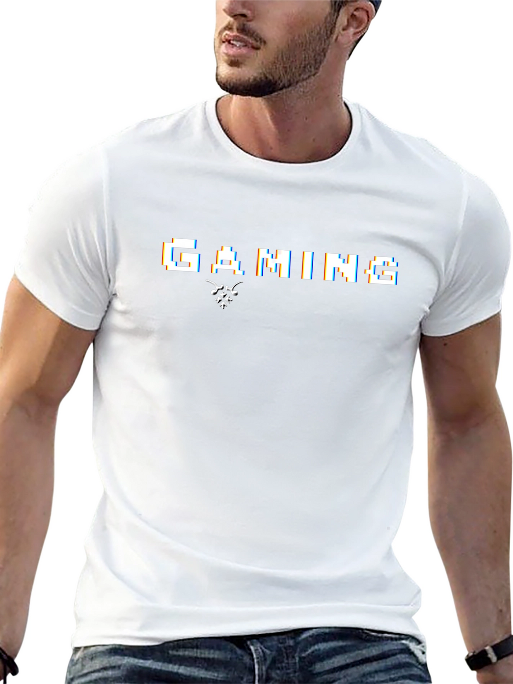 Gaming Pixel Art Black T-Shirt