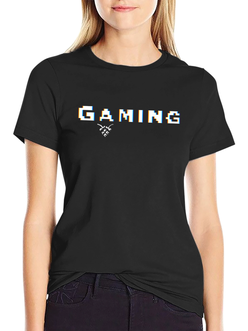 Gaming Pixel Art Black T-Shirt
