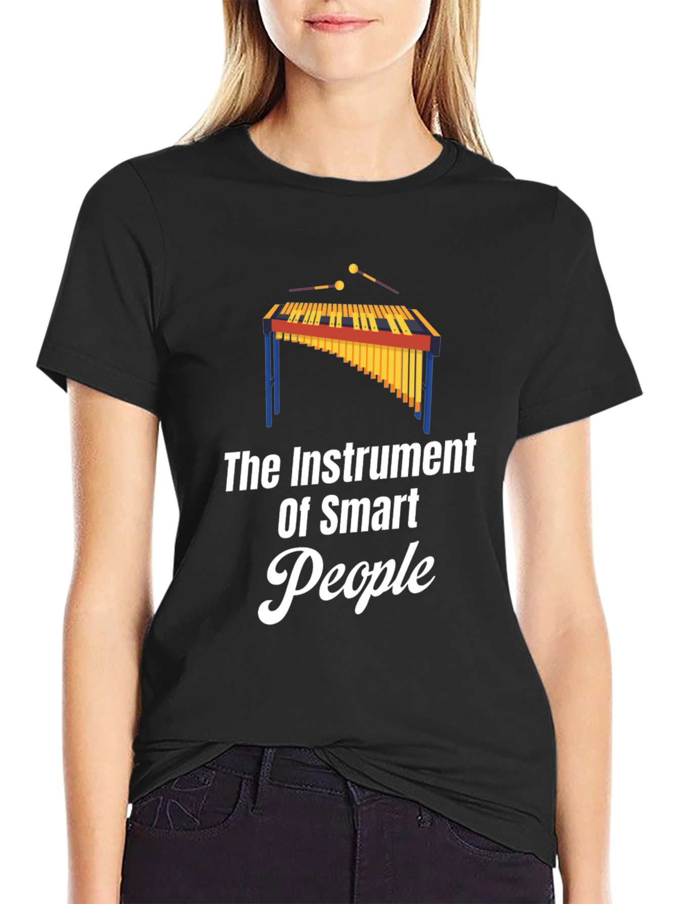 Smart People Marimba Graphic Tee - Black T-Shirt