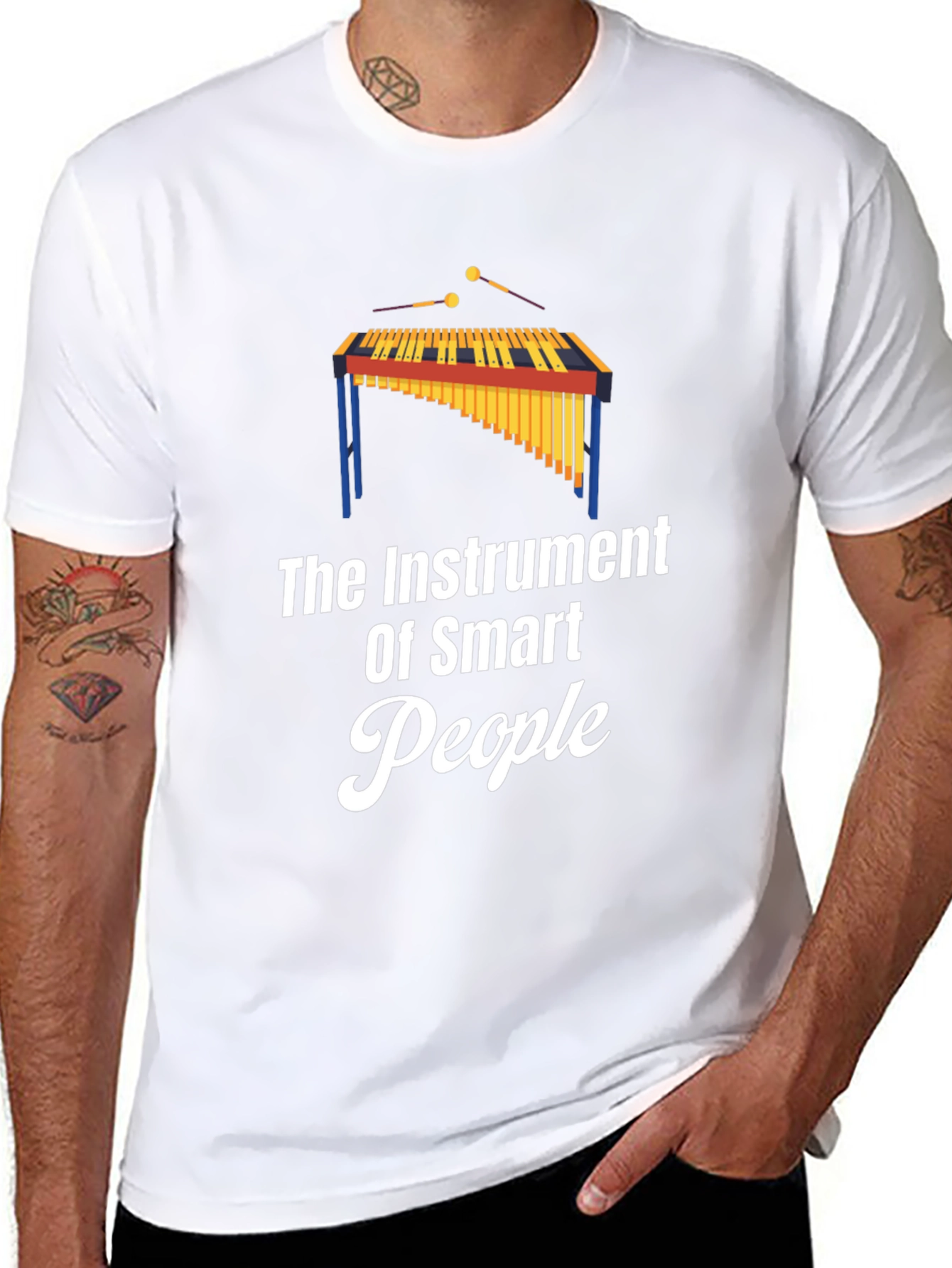 Smart People Marimba Graphic Tee - Black T-Shirt