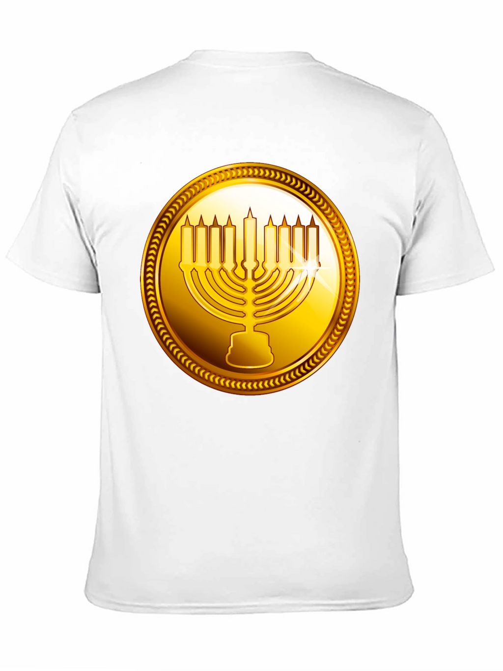 Gold Menorah Graphic Tee