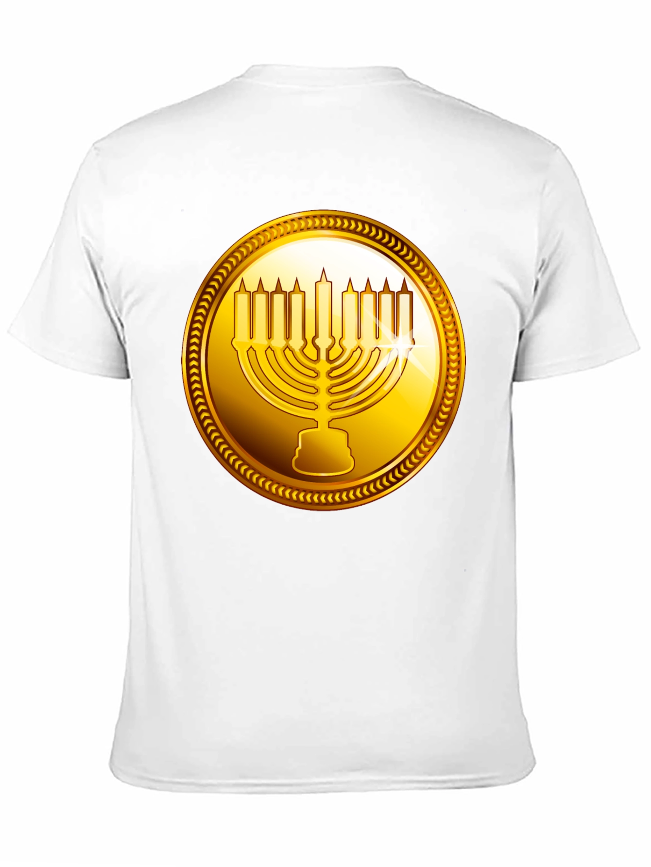 Gold Menorah Graphic Tee