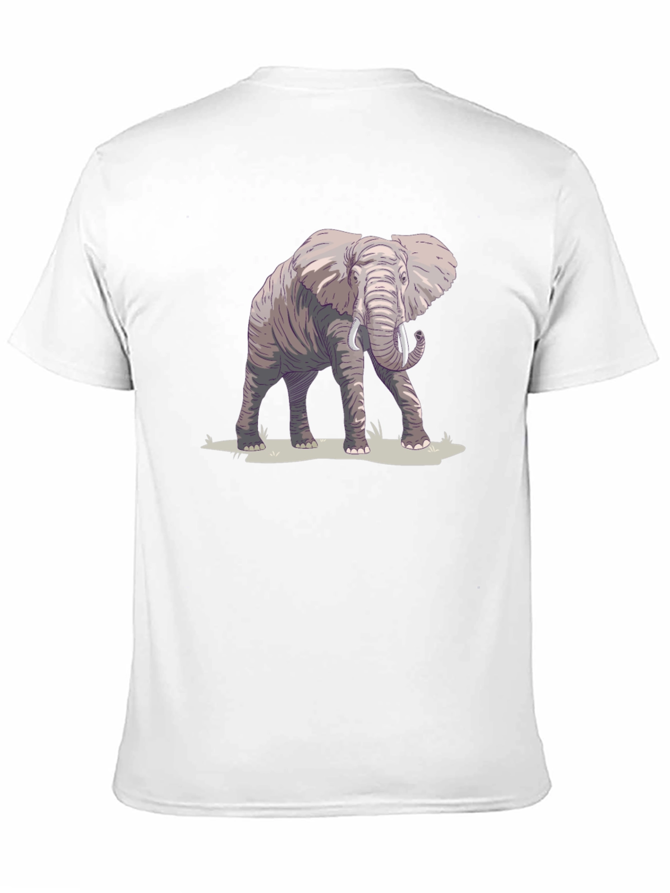 Elephant Graphic Print Black T-Shirt