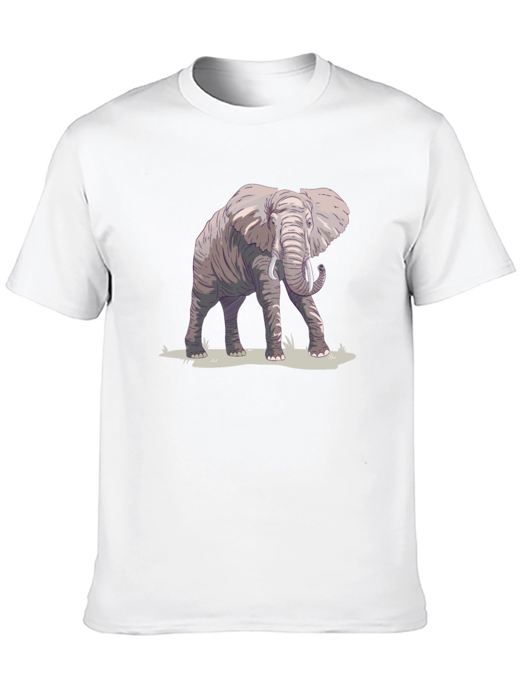 Elephant Graphic Print Black T-Shirt