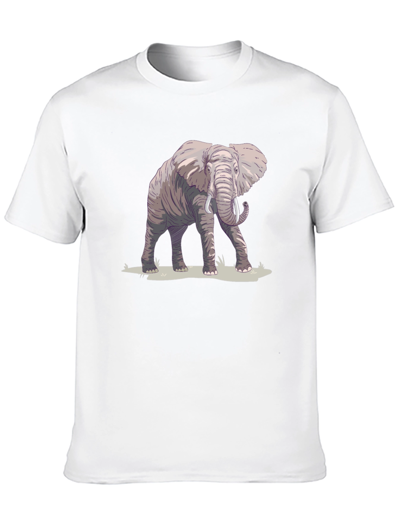 Elephant Graphic Print Black T-Shirt