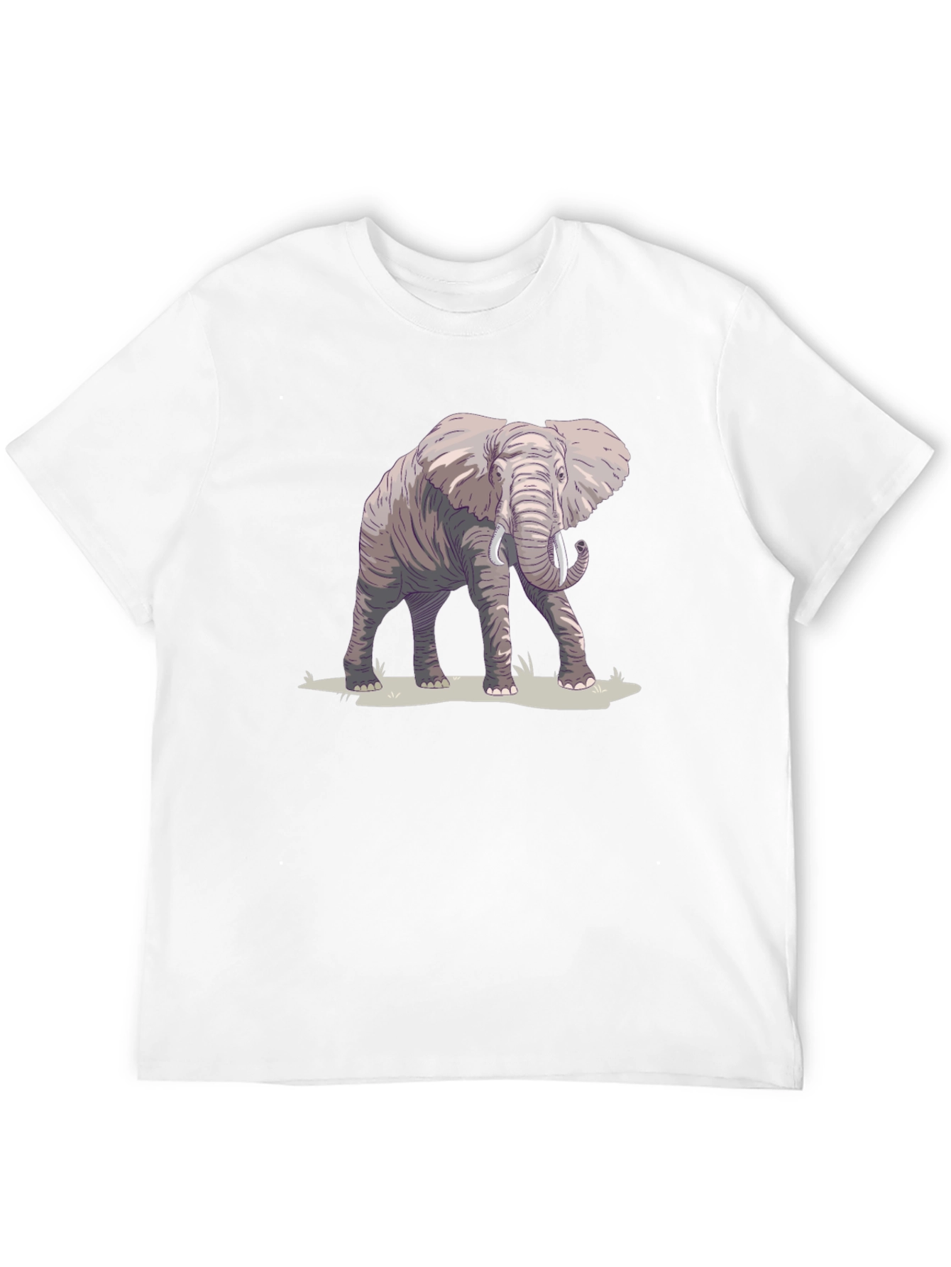 Elephant Graphic Print Black T-Shirt