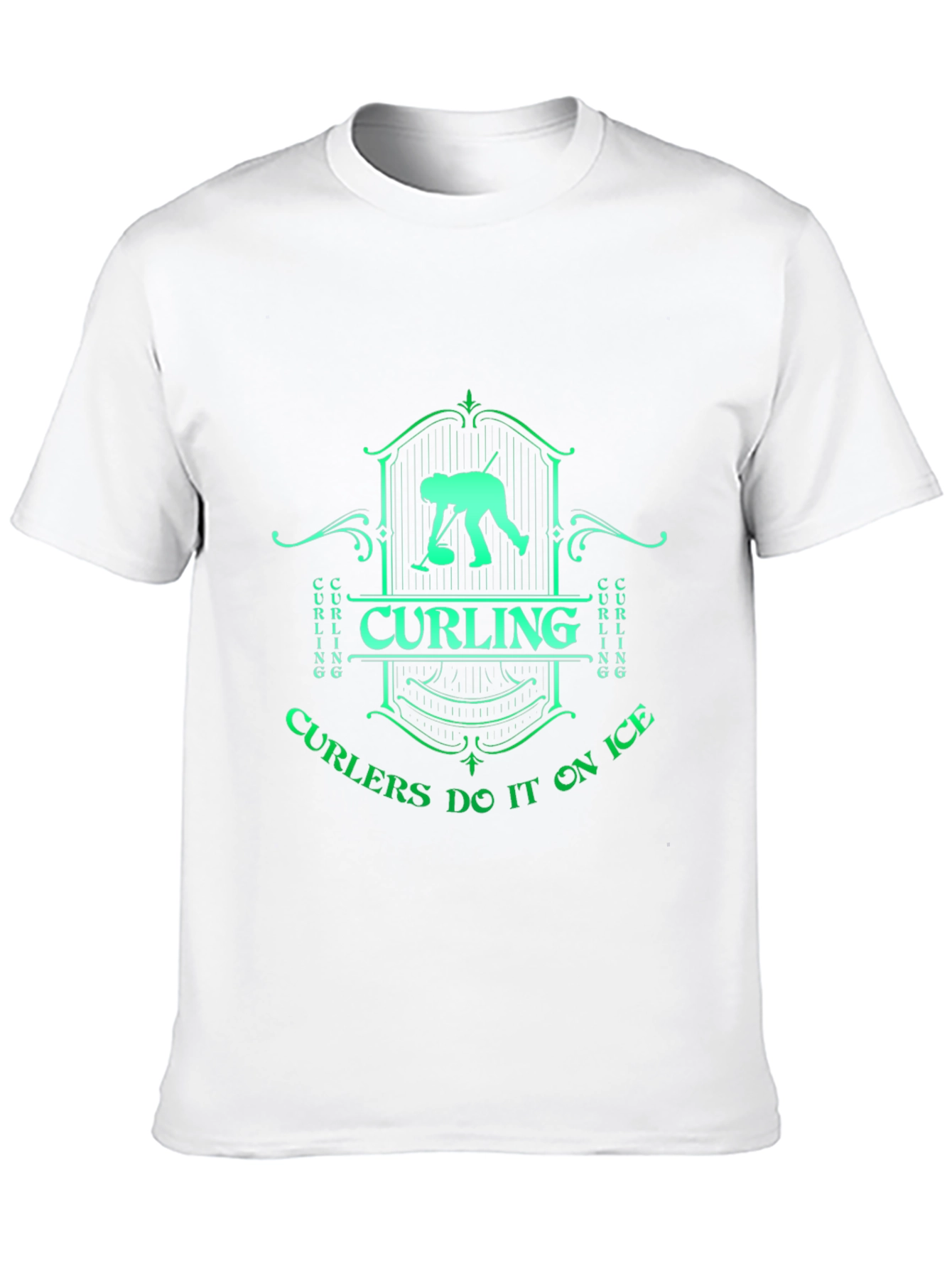 Curling On Ice Graphic T-Shirt