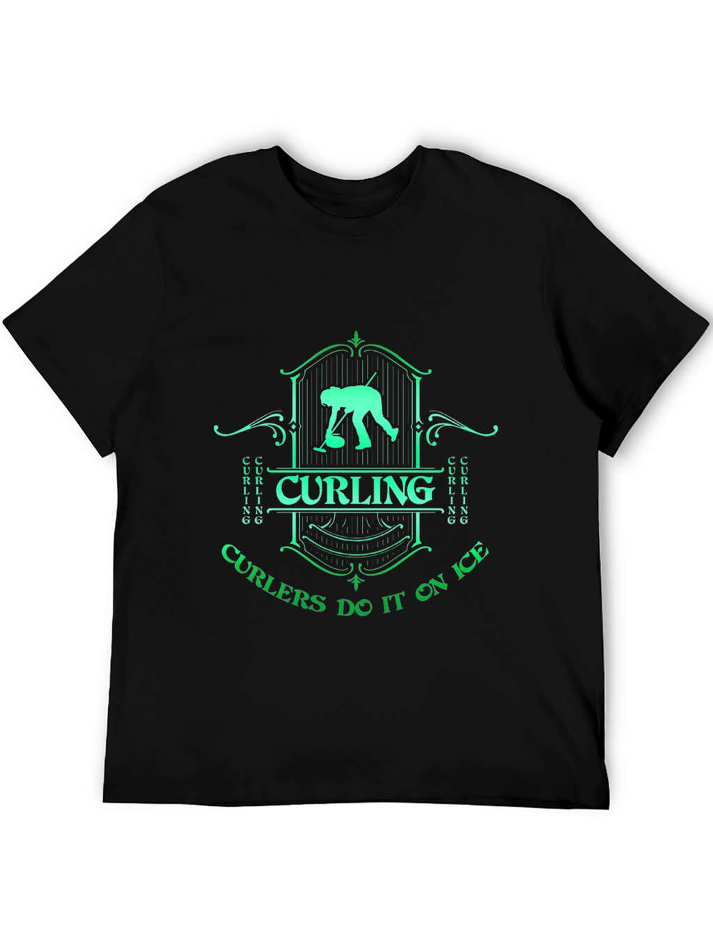 Curling On Ice Graphic T-Shirt