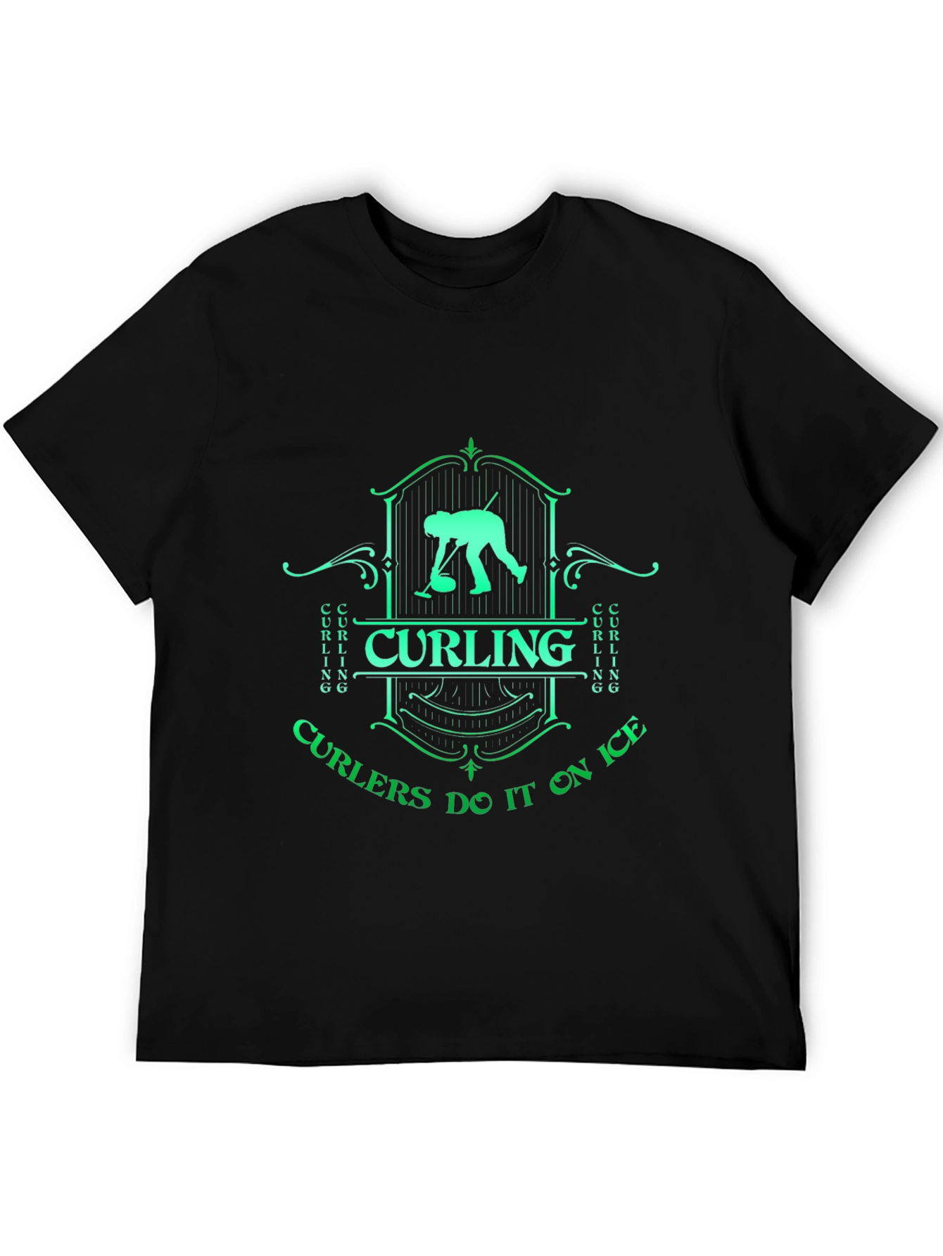 Curling On Ice Graphic T-Shirt