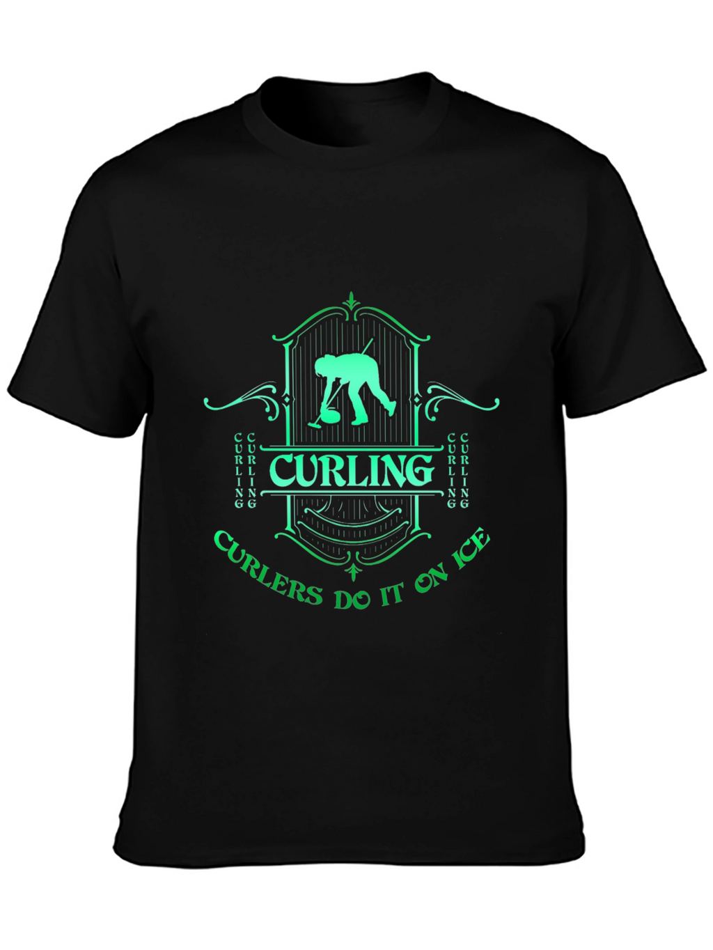 Curling On Ice Graphic T-Shirt