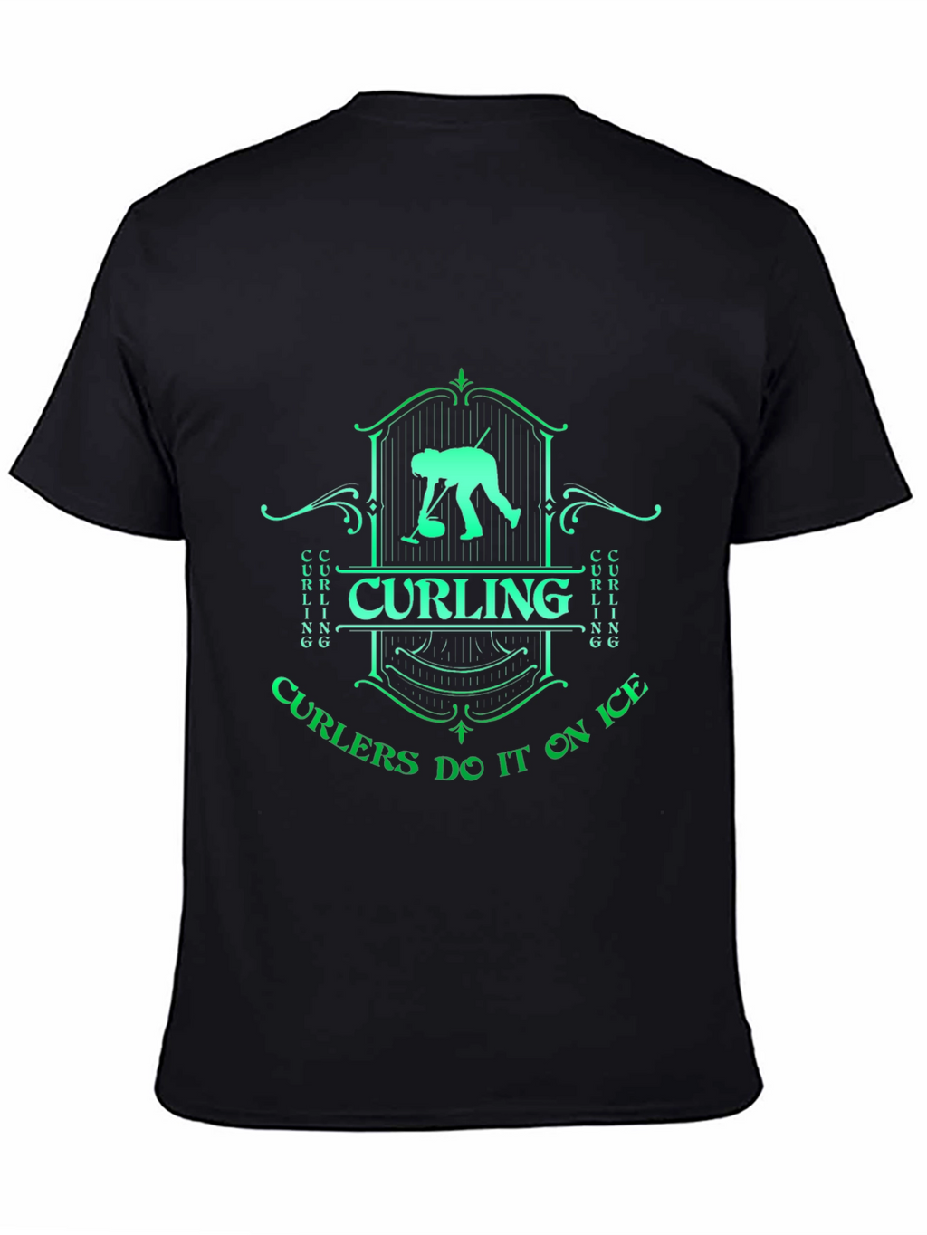 Curling On Ice Graphic T-Shirt