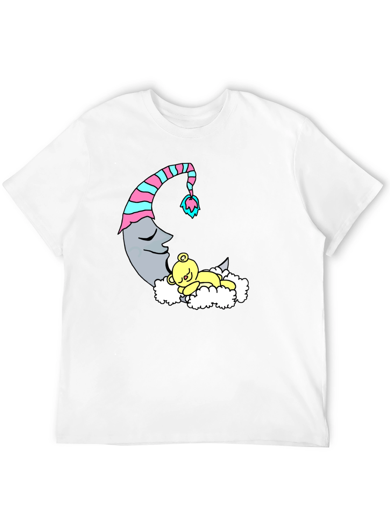 Dreamy Moon & Bear Black T-Shirt