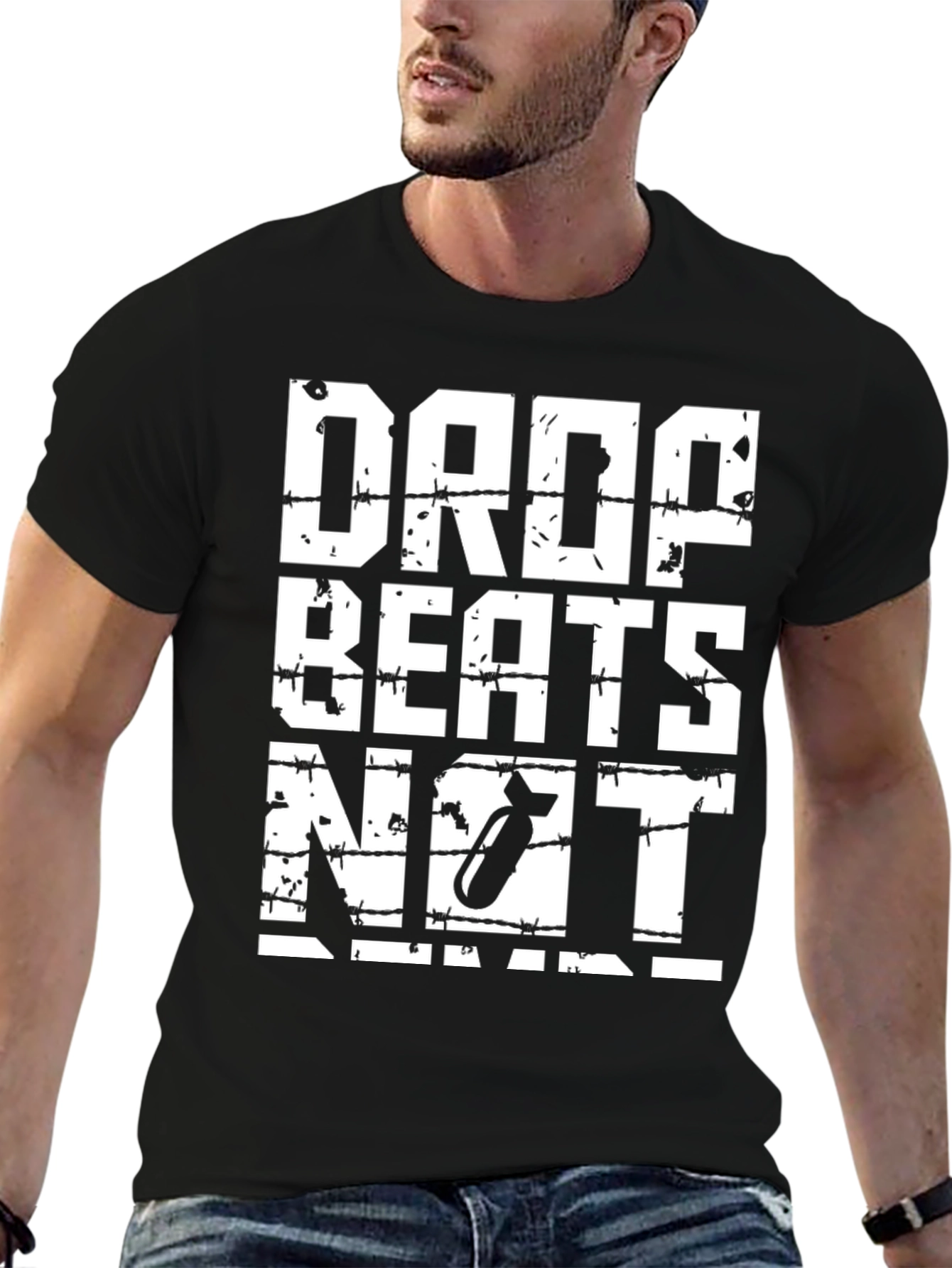 Drop Beats Not Bombs Graphic T-Shirt