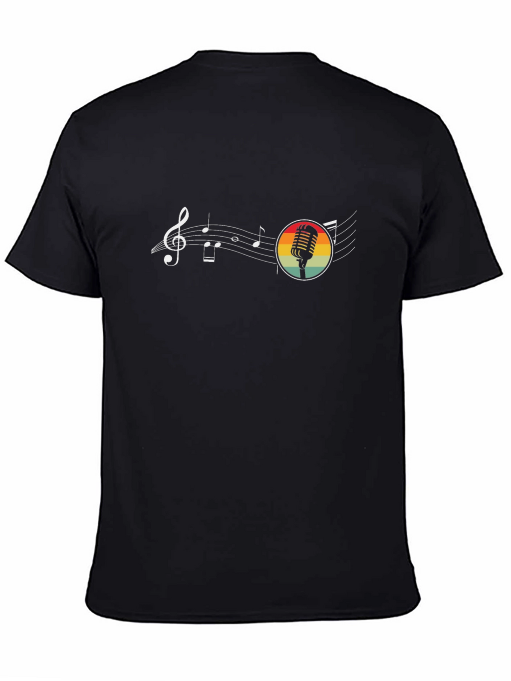 Retro Music Graphic Black T-Shirt