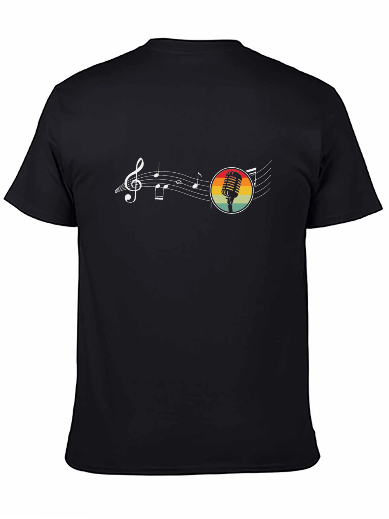 Retro Music Graphic Black T-Shirt