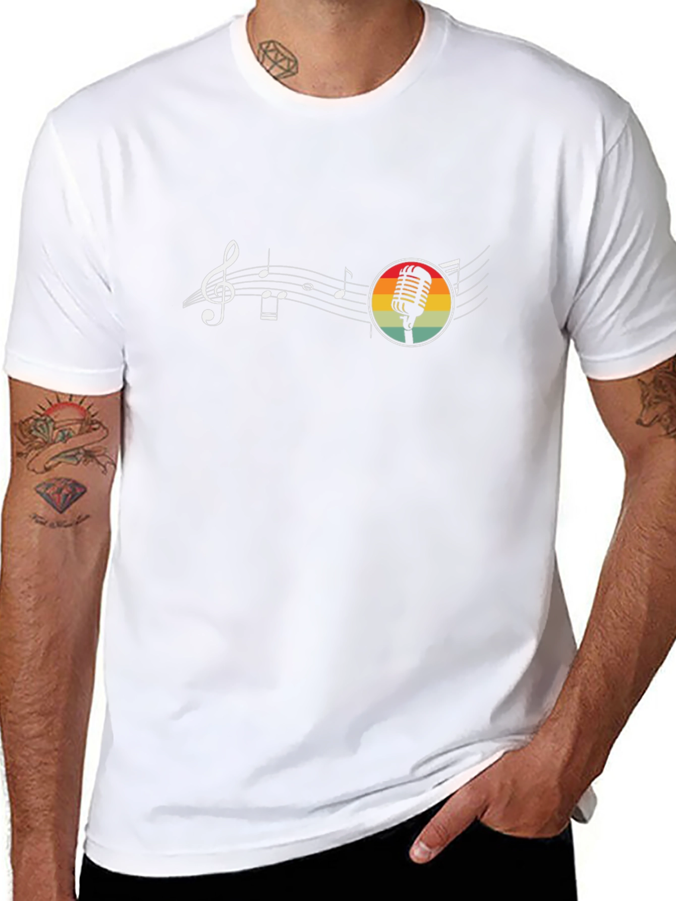 Retro Music Graphic Black T-Shirt