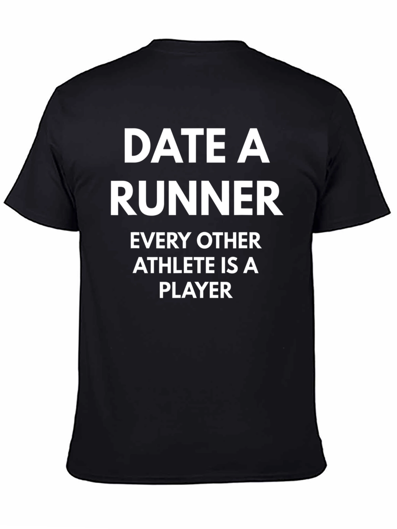 Date a Runner Graphic Tee - Black Cotton T-Shirt