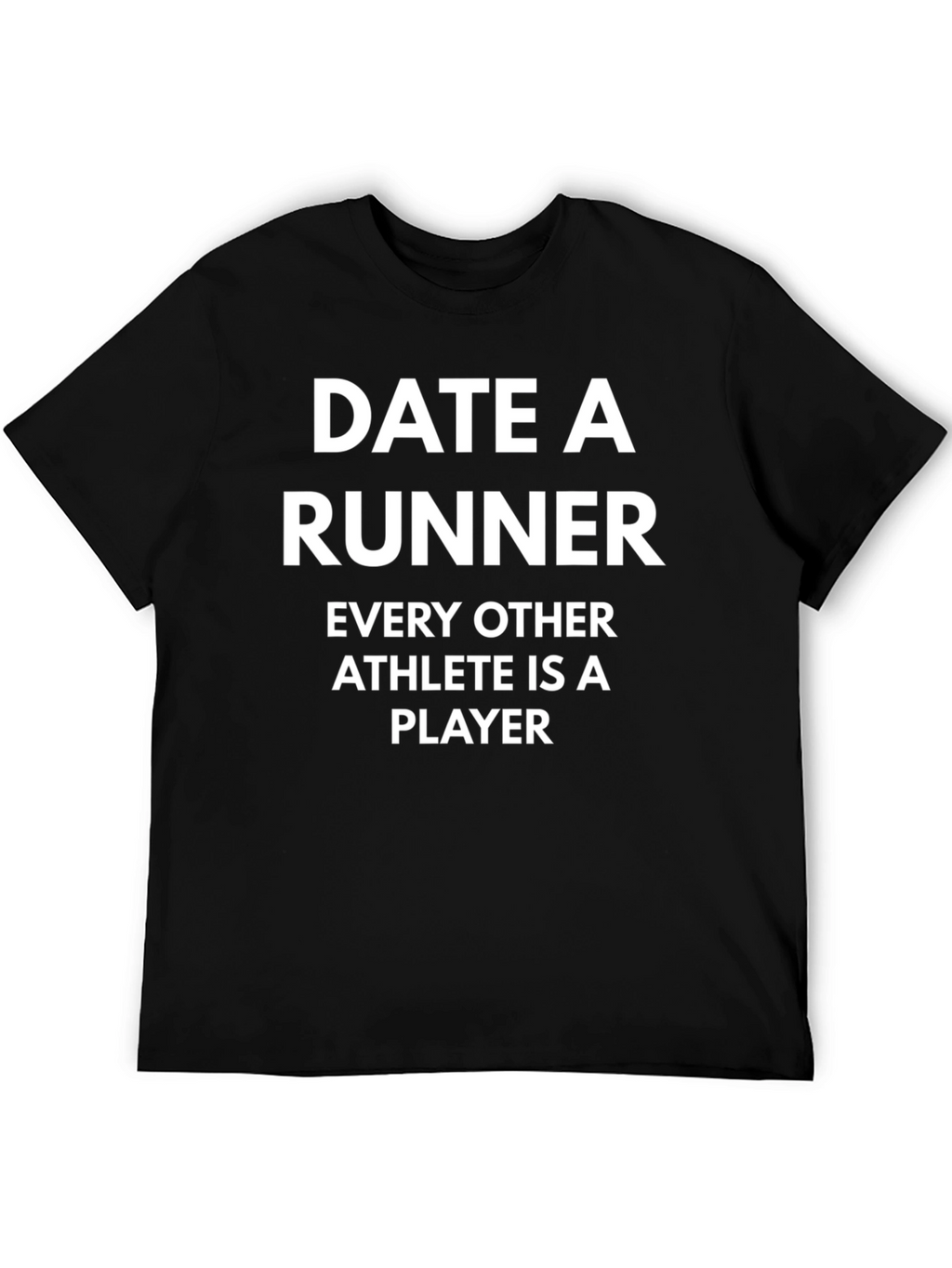Date a Runner Graphic Tee - Black Cotton T-Shirt