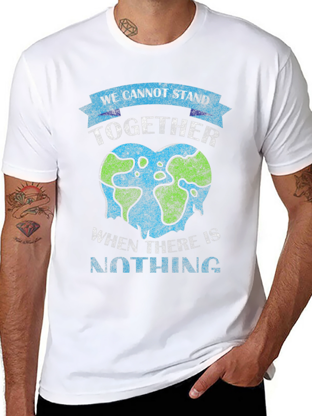 Earth Heart Tee: Stand Together Save Our Planet