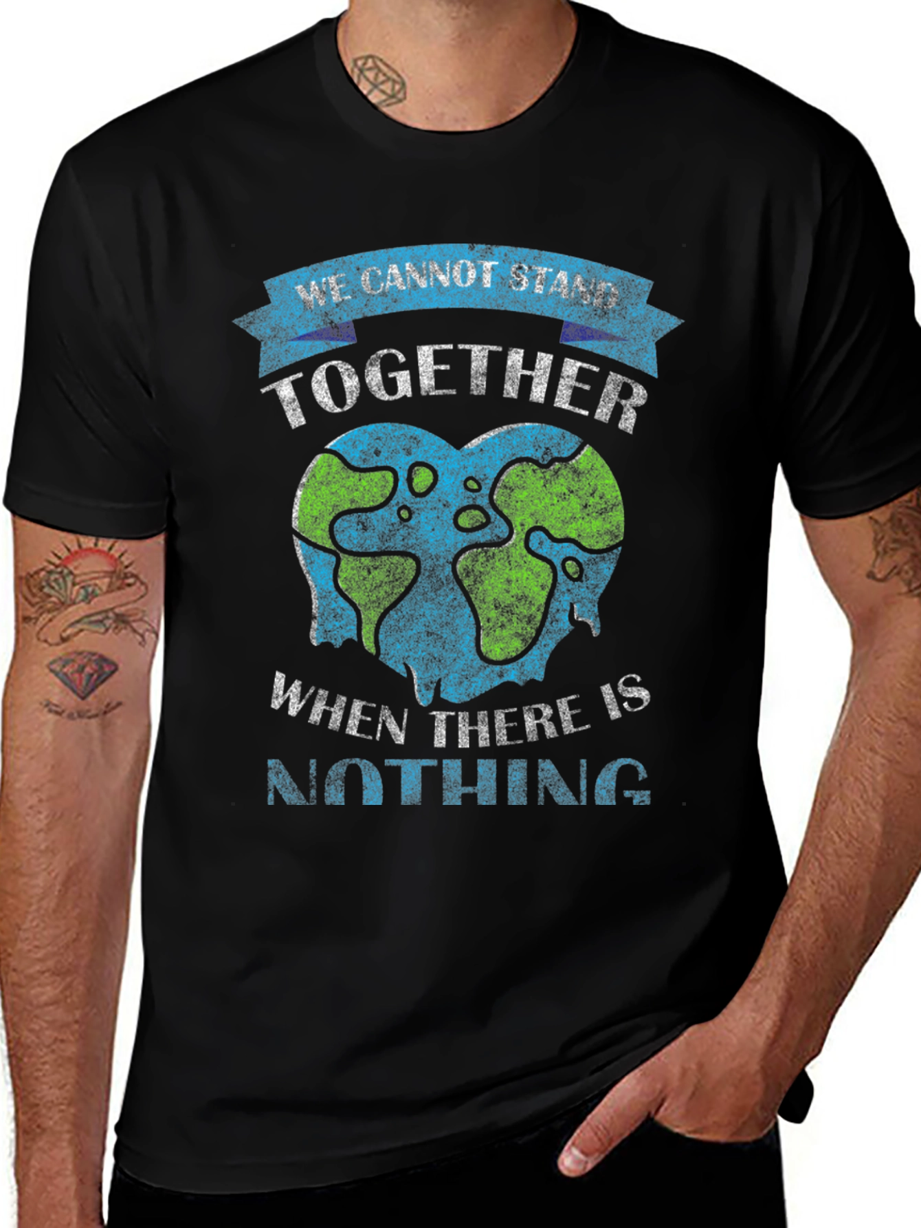 Earth Heart Tee: Stand Together Save Our Planet