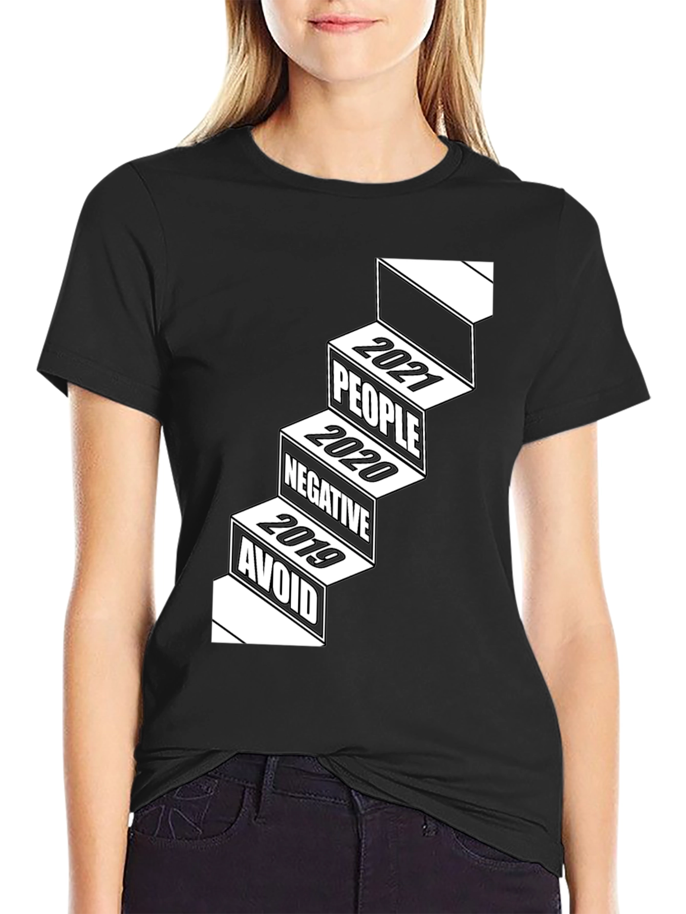 Stairway to Positivity Graphic T-Shirt
