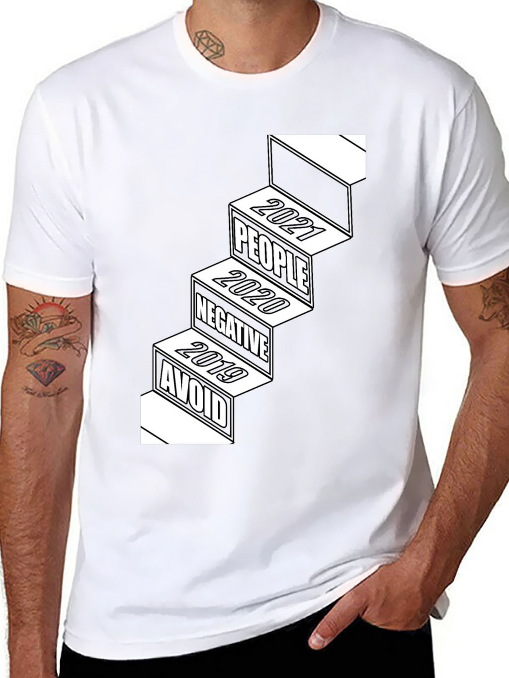 Stairway to Positivity Graphic T-Shirt