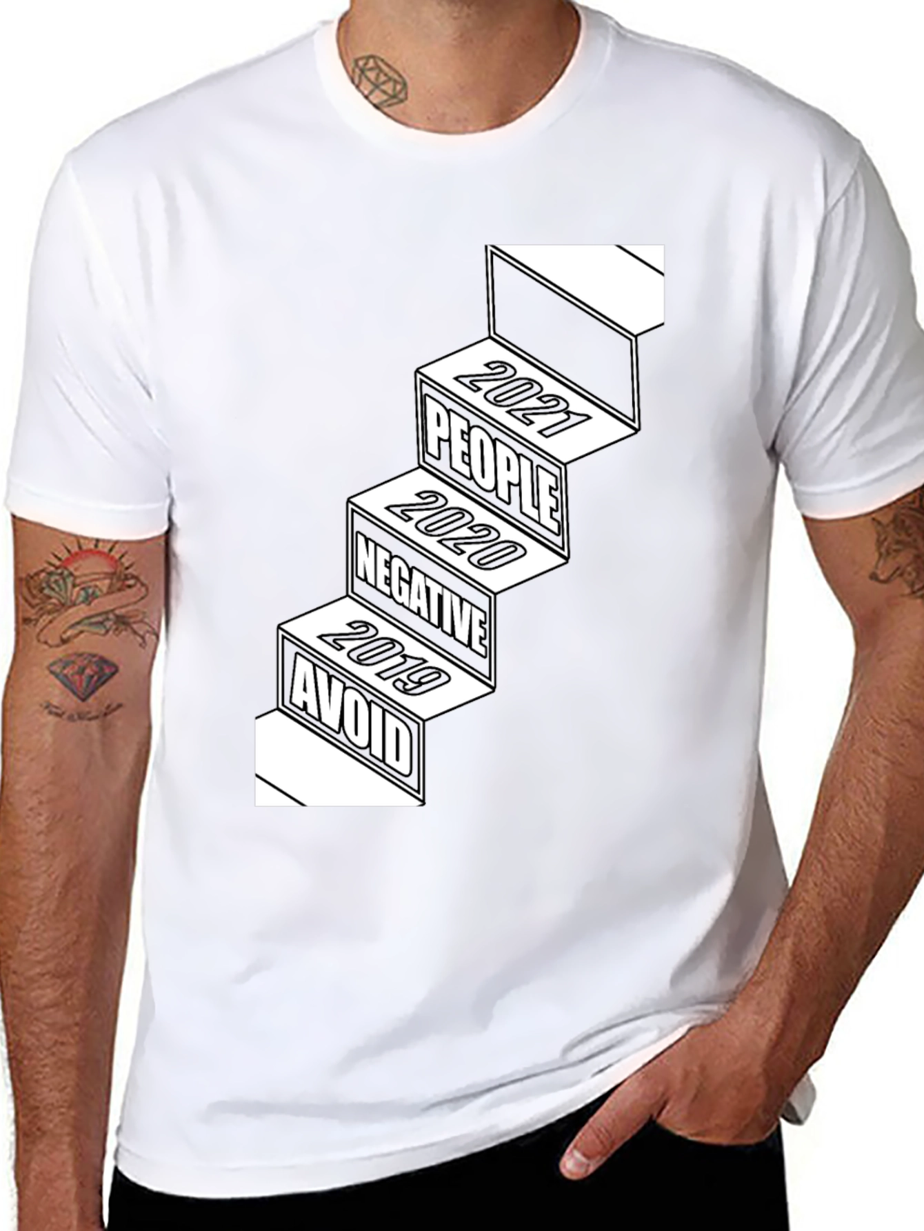 Stairway to Positivity Graphic T-Shirt