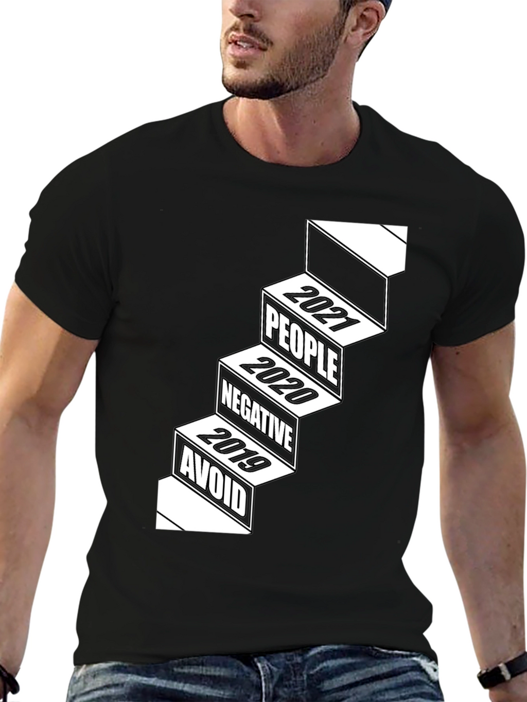 Stairway to Positivity Graphic T-Shirt
