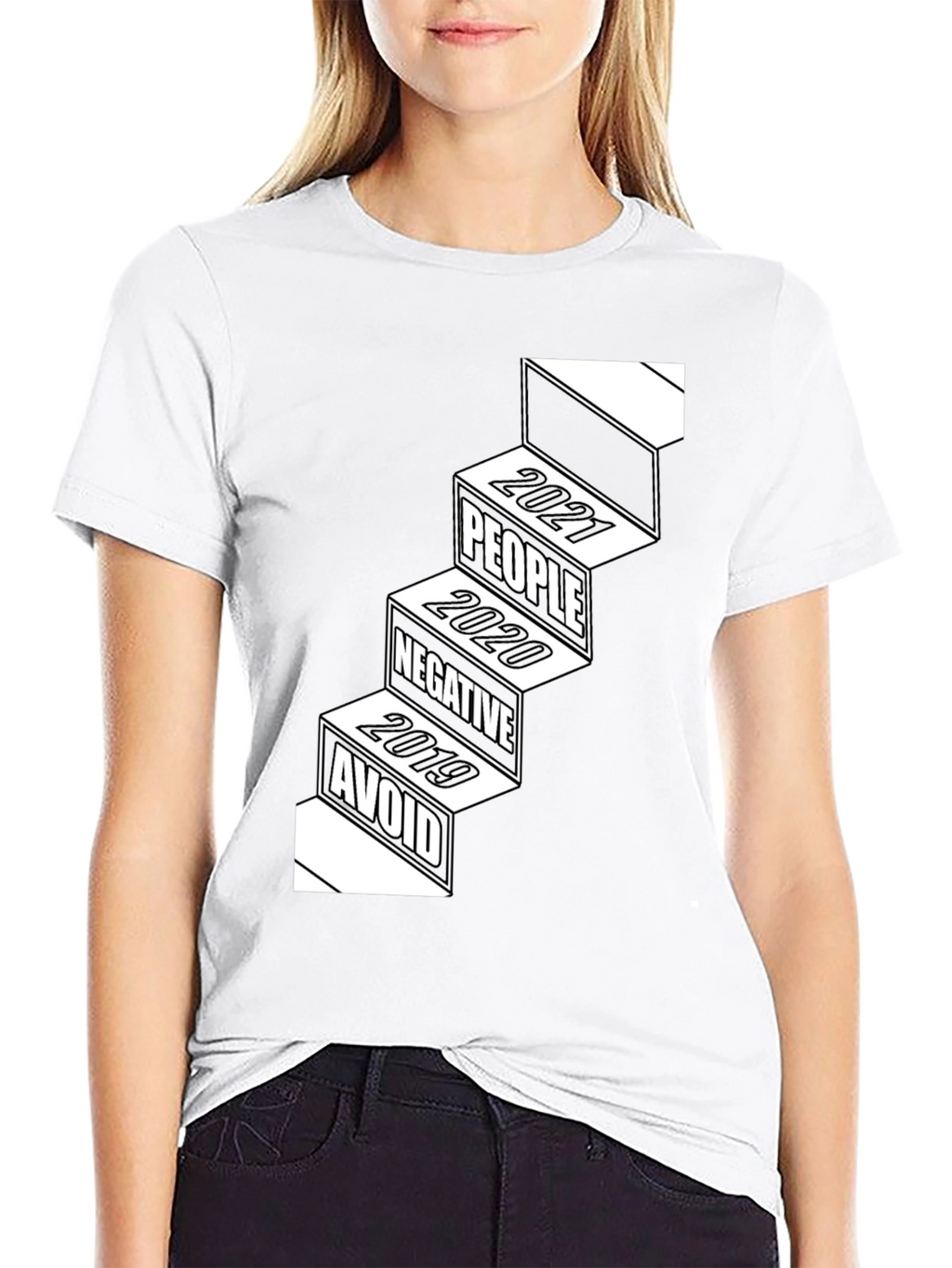 Stairway to Positivity Graphic T-Shirt