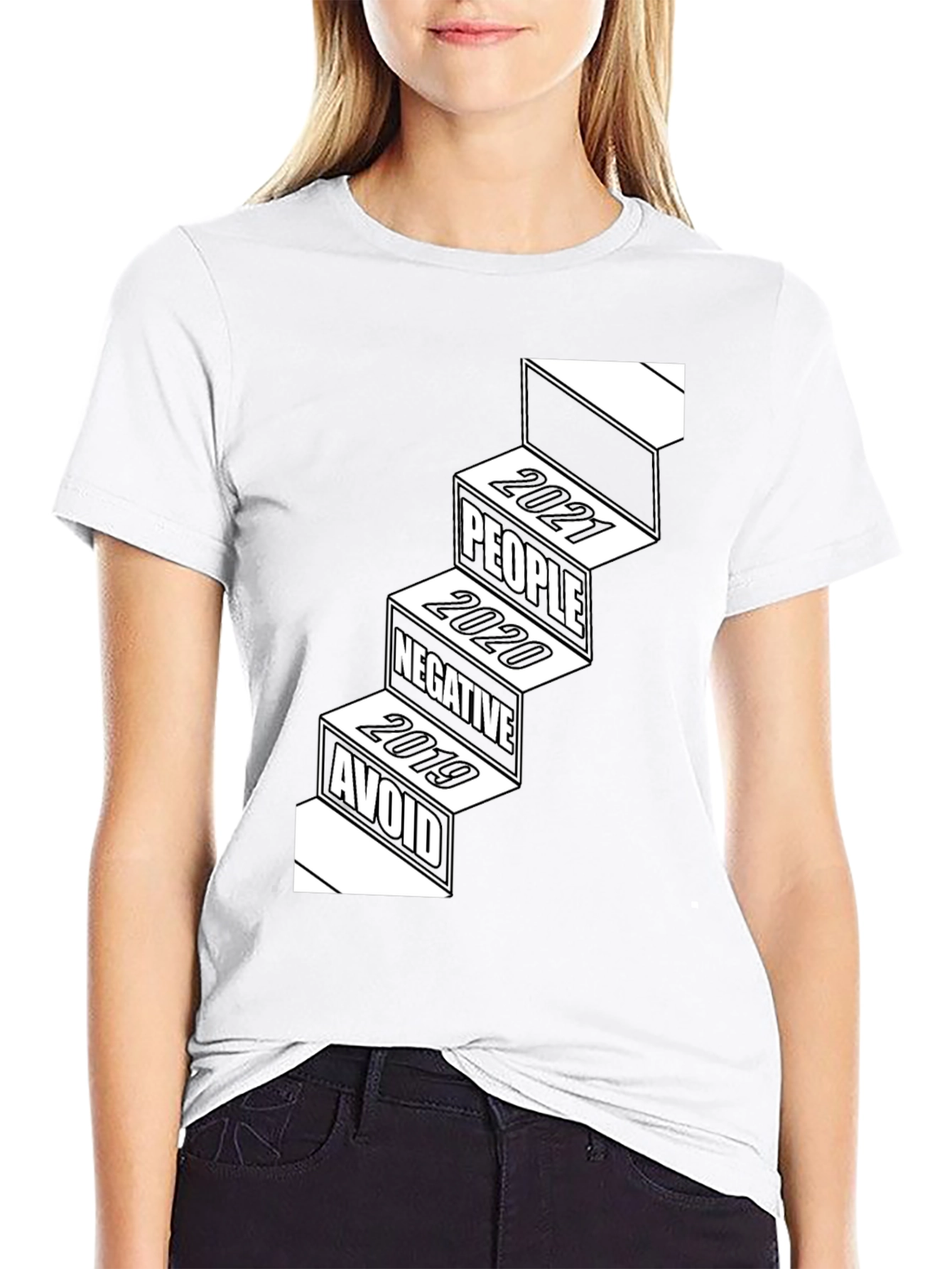 Stairway to Positivity Graphic T-Shirt