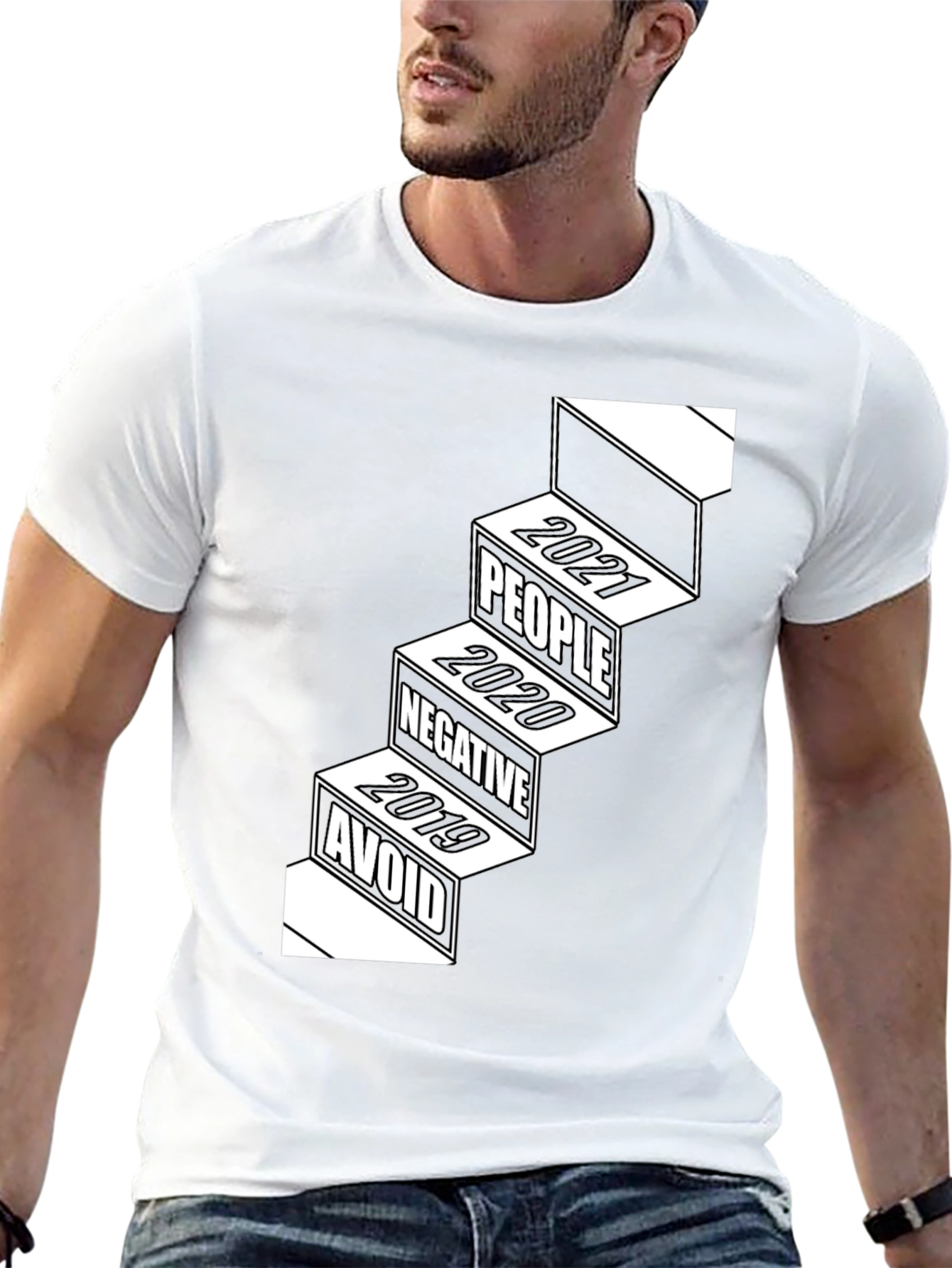 Stairway to Positivity Graphic T-Shirt
