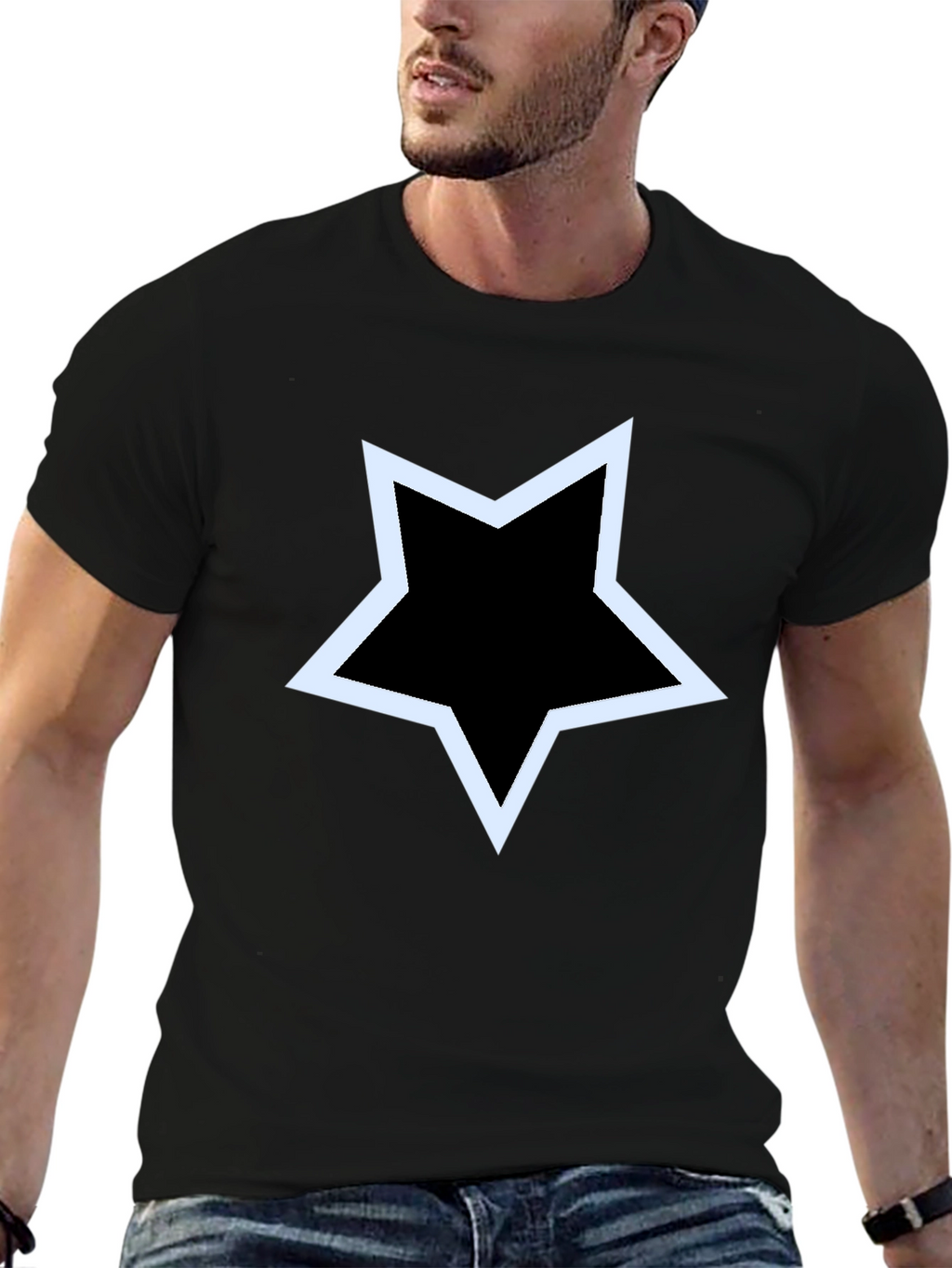 Star Graphic Black T-Shirt - Casual Style