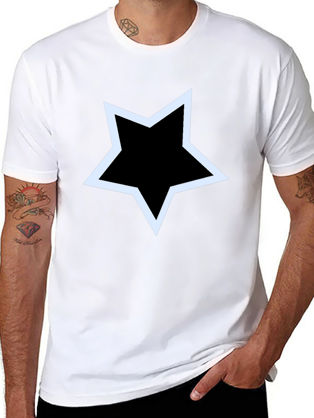 Star Graphic Black T-Shirt - Casual Style