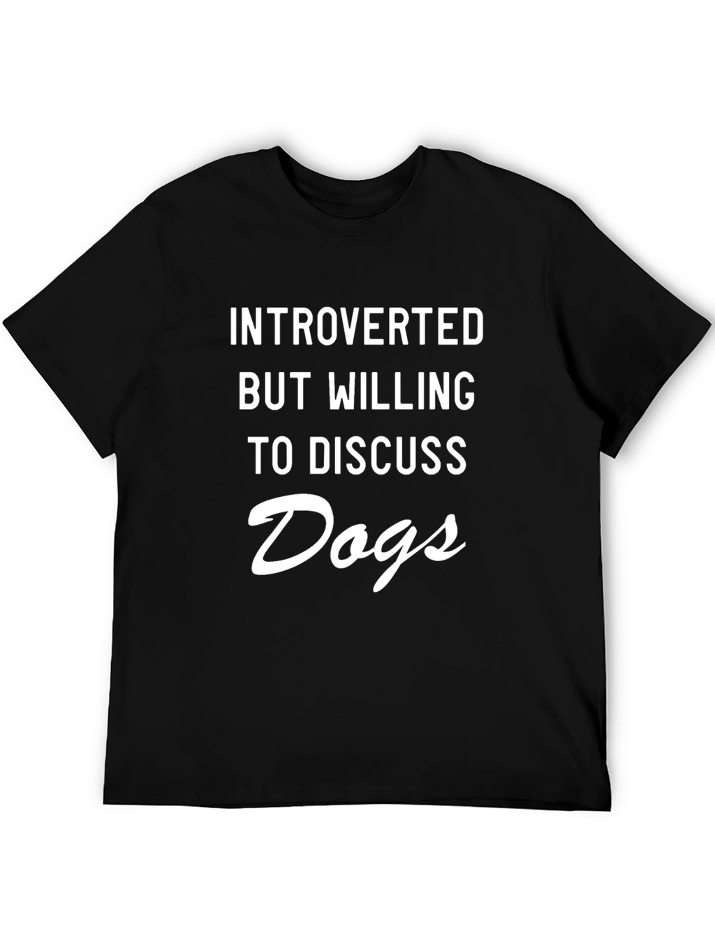 Introverted Dogs Graphic Tee - Black
