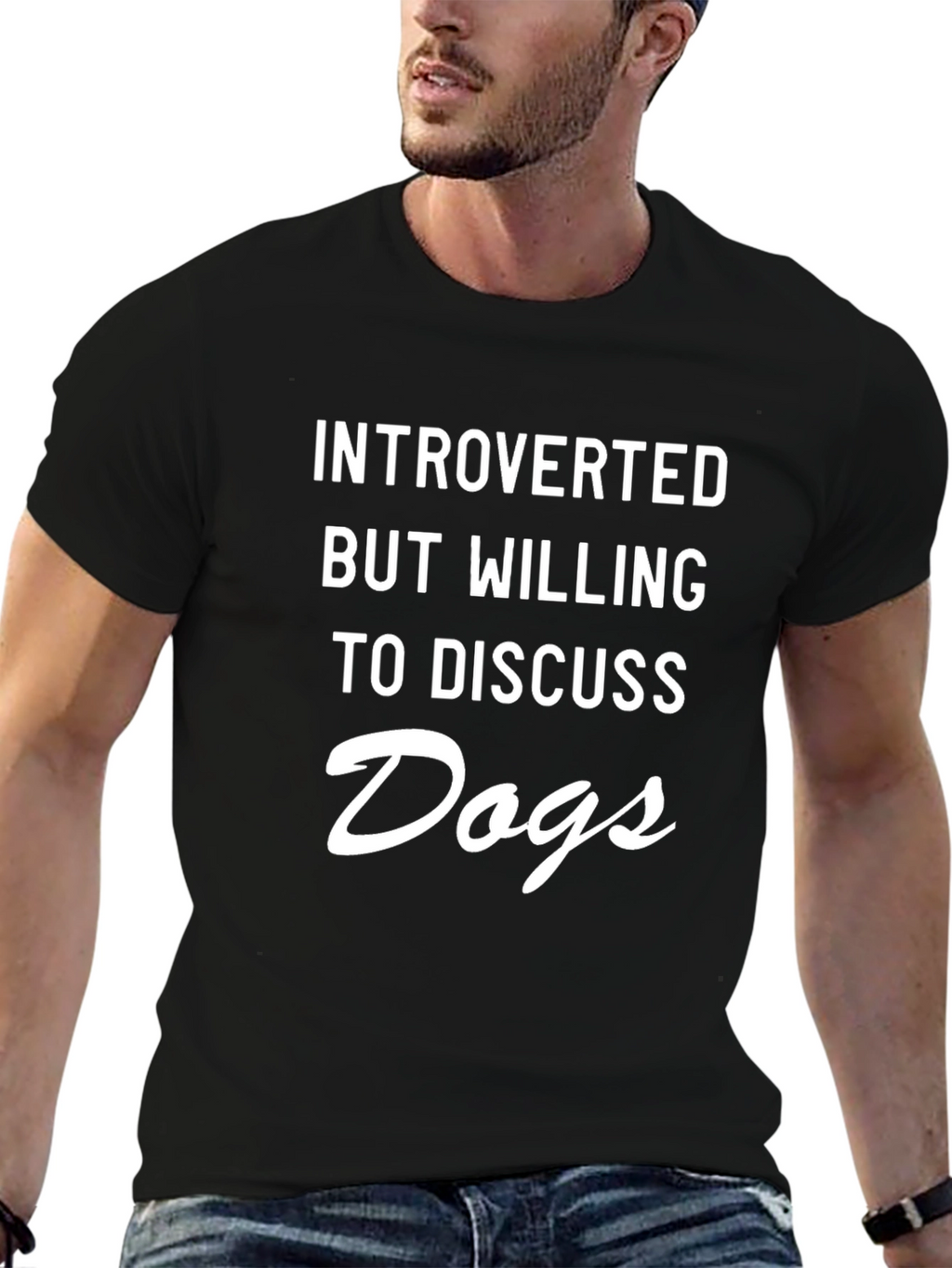 Introverted Dogs Graphic Tee - Black