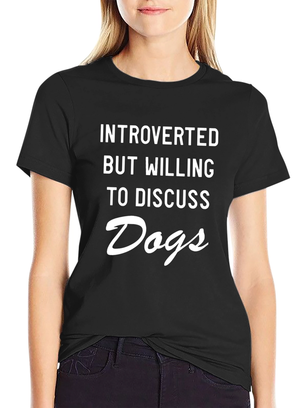 Introverted Dogs Graphic Tee - Black