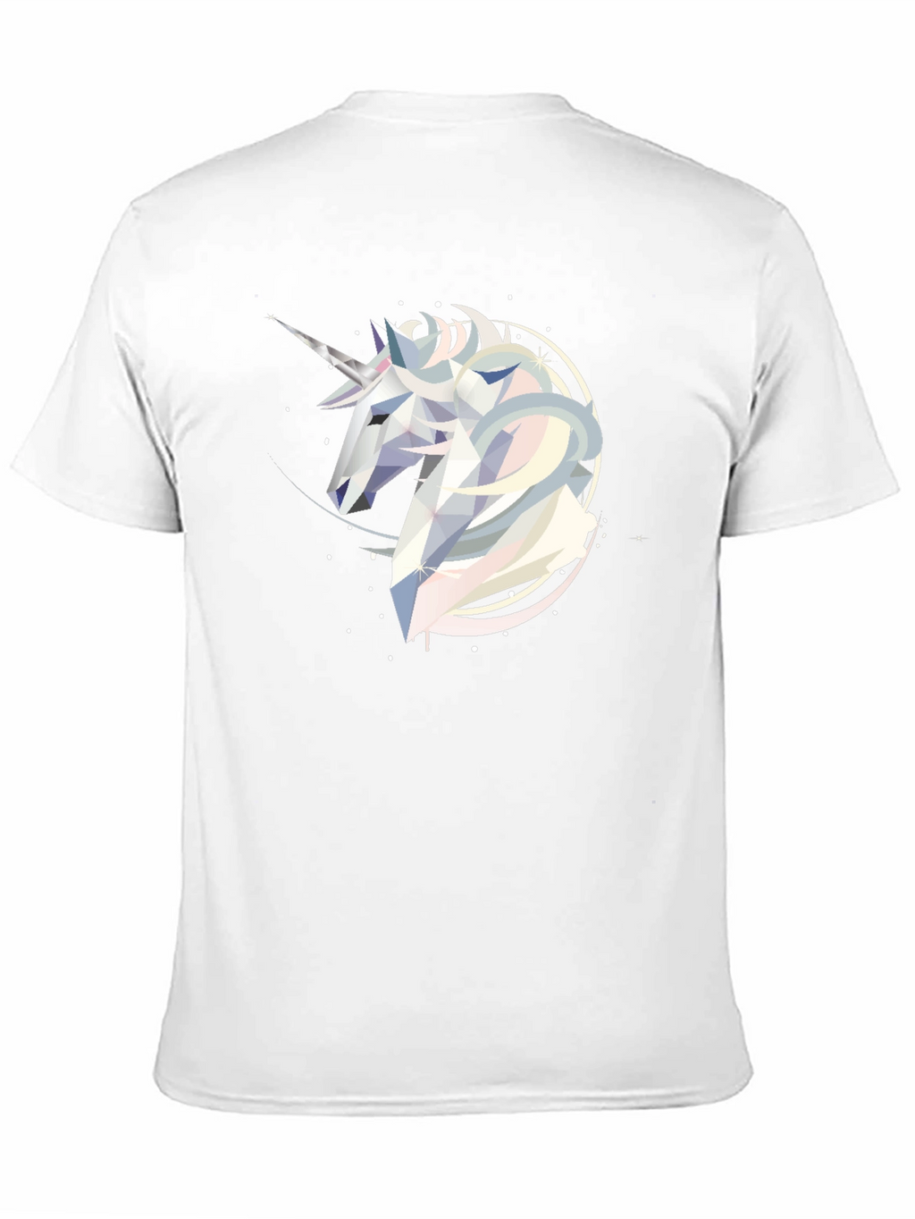 Geometric Unicorn Graphic Tee - Black