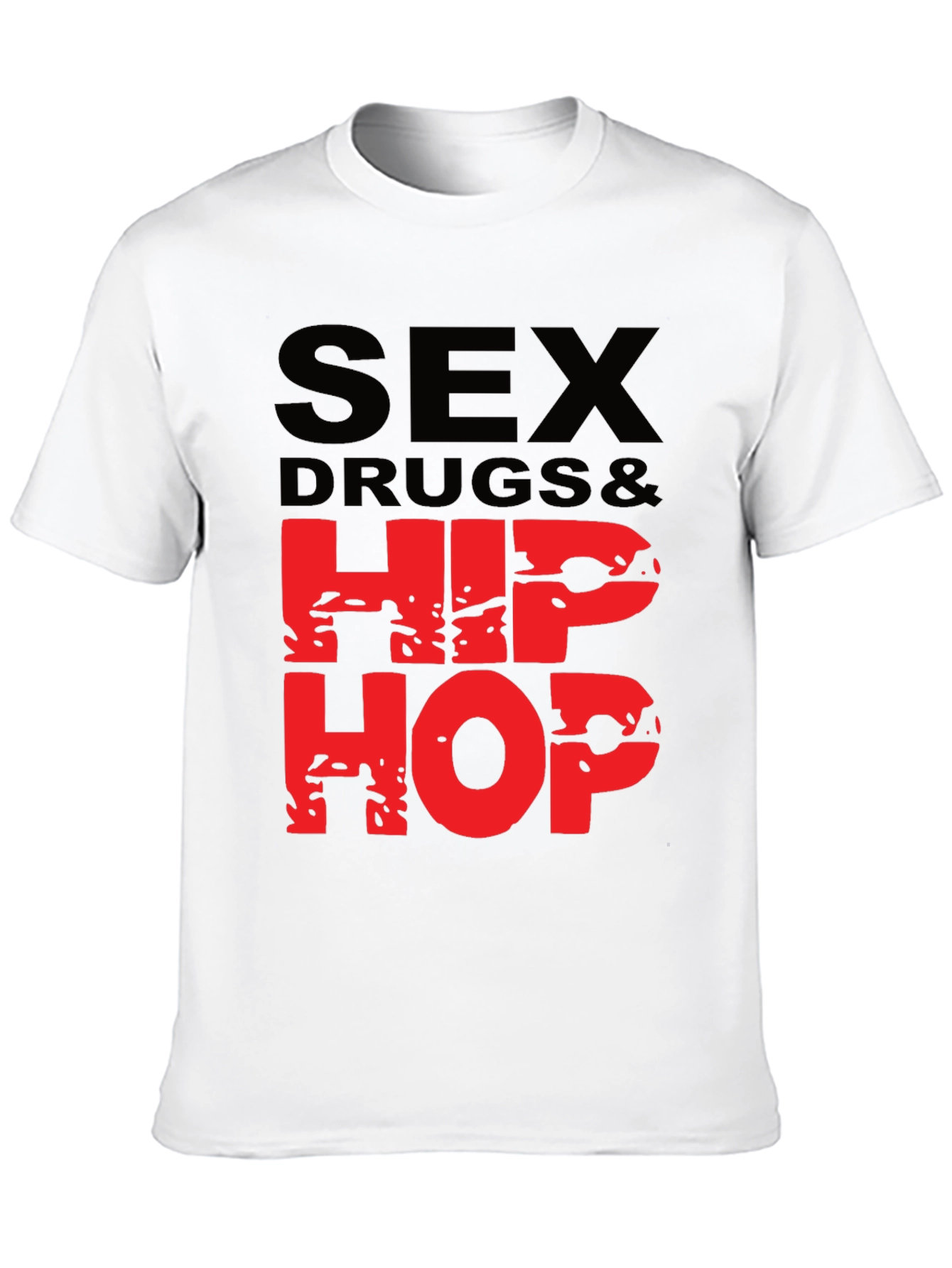 Sex Drugs & Hip Hop Graphic T-Shirt - Black
