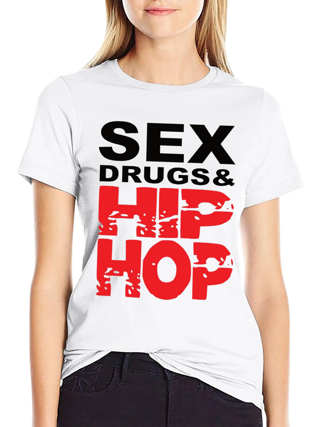 Sex Drugs & Hip Hop Graphic T-Shirt - Black