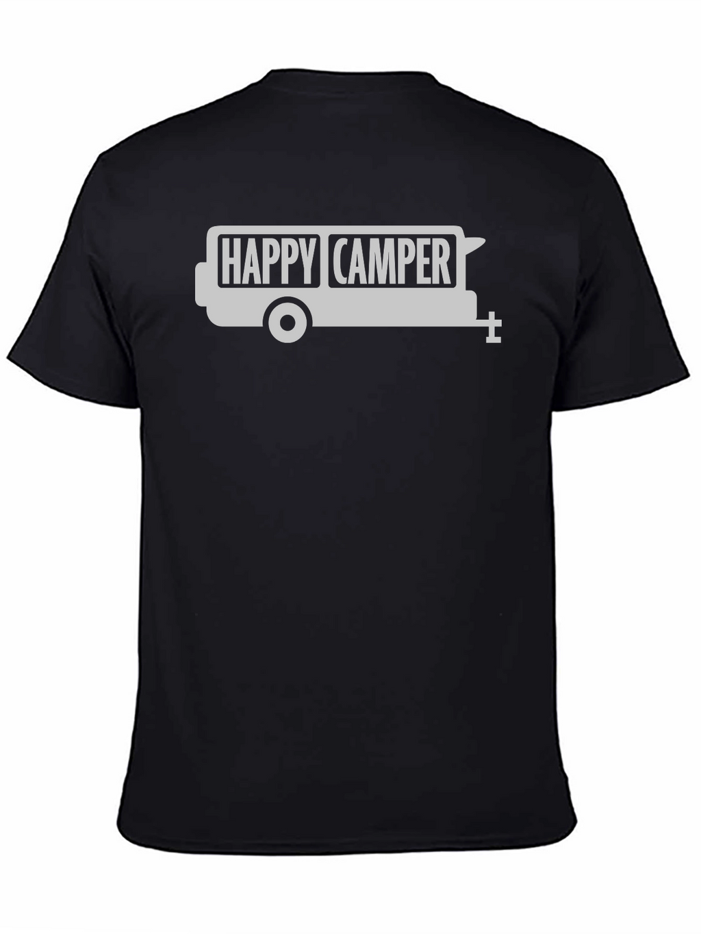 Happy Camper Graphic Tee - Black Camping Shirt