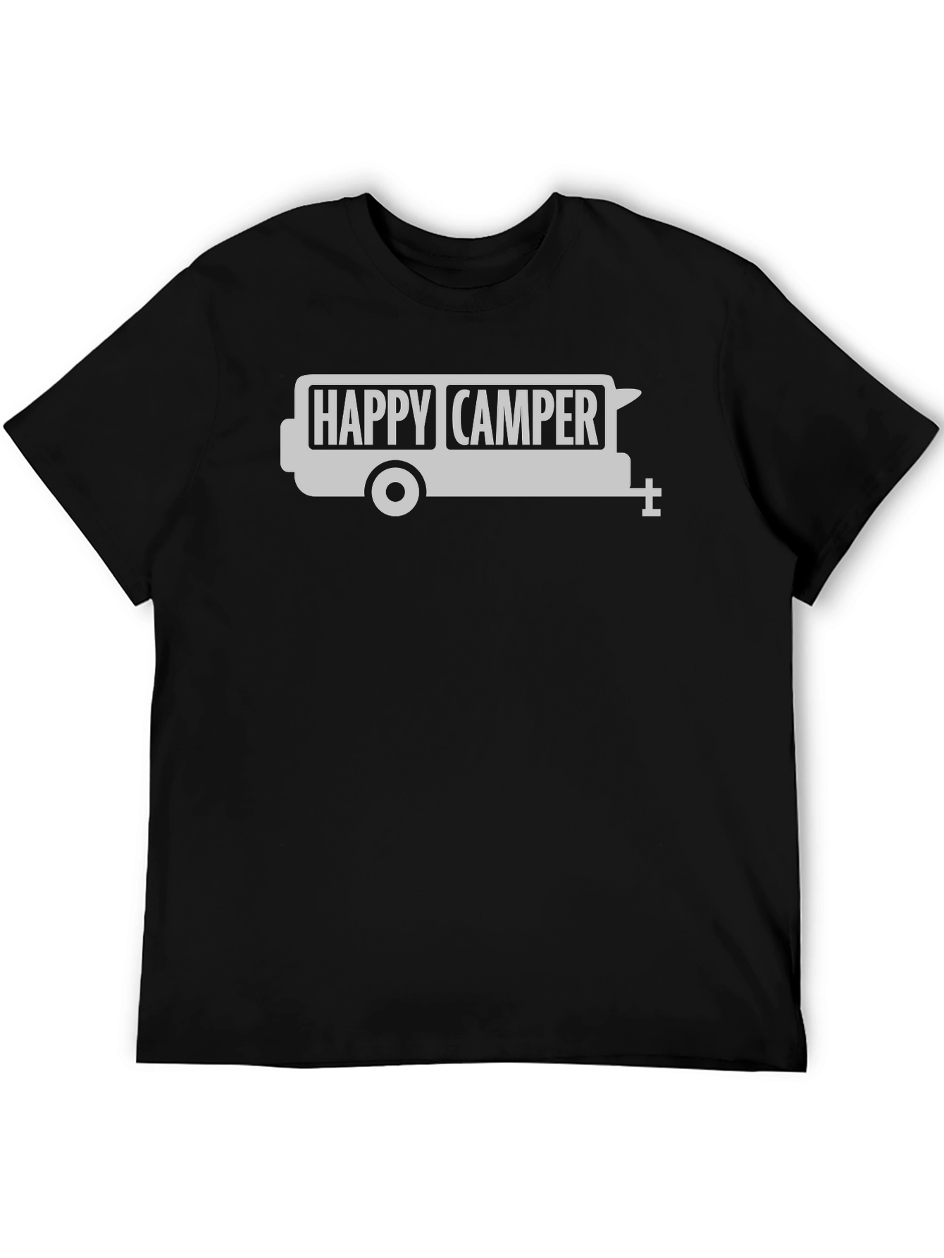 Happy Camper Graphic Tee - Black Camping Shirt