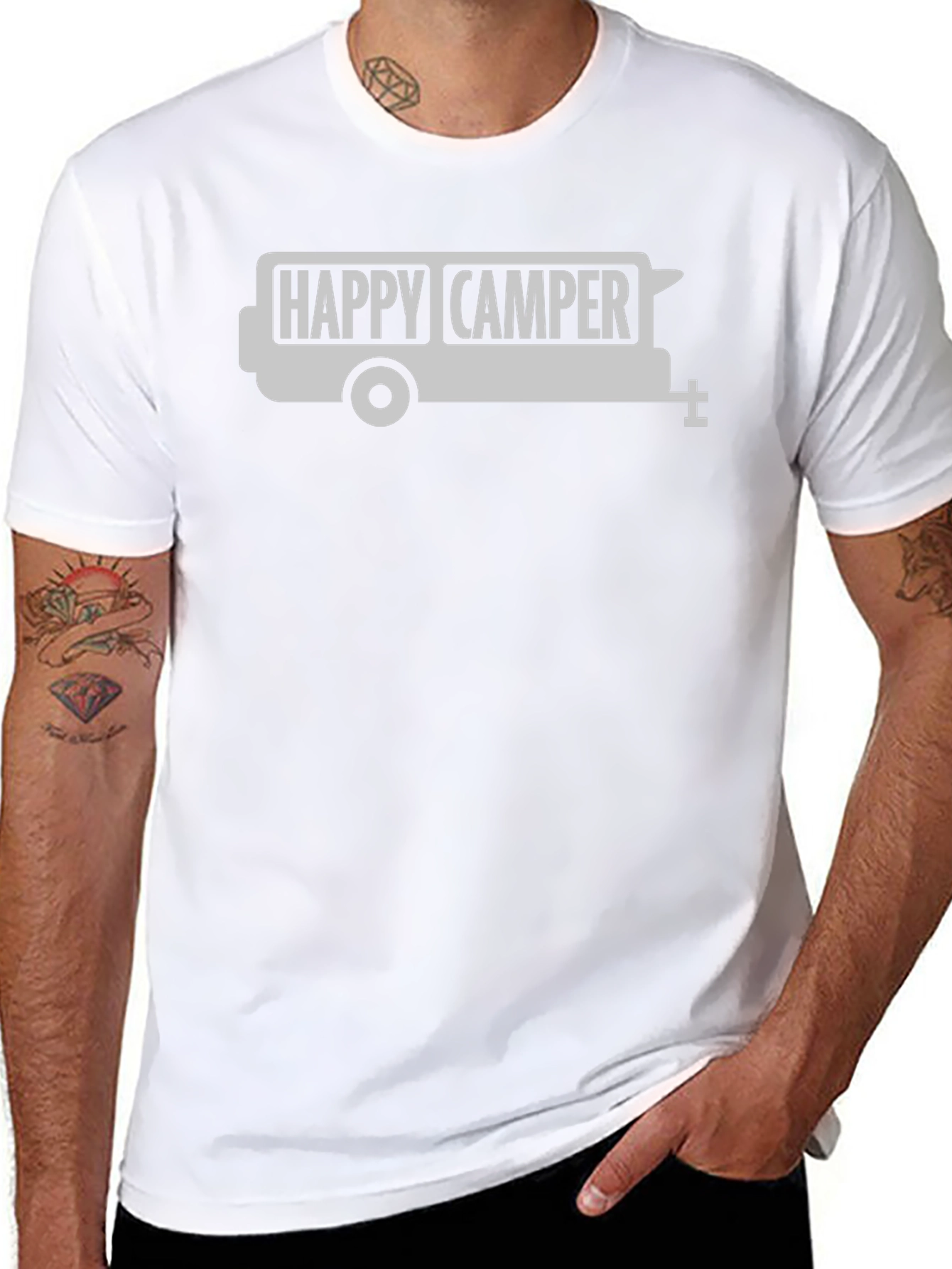 Happy Camper Graphic Tee - Black Camping Shirt