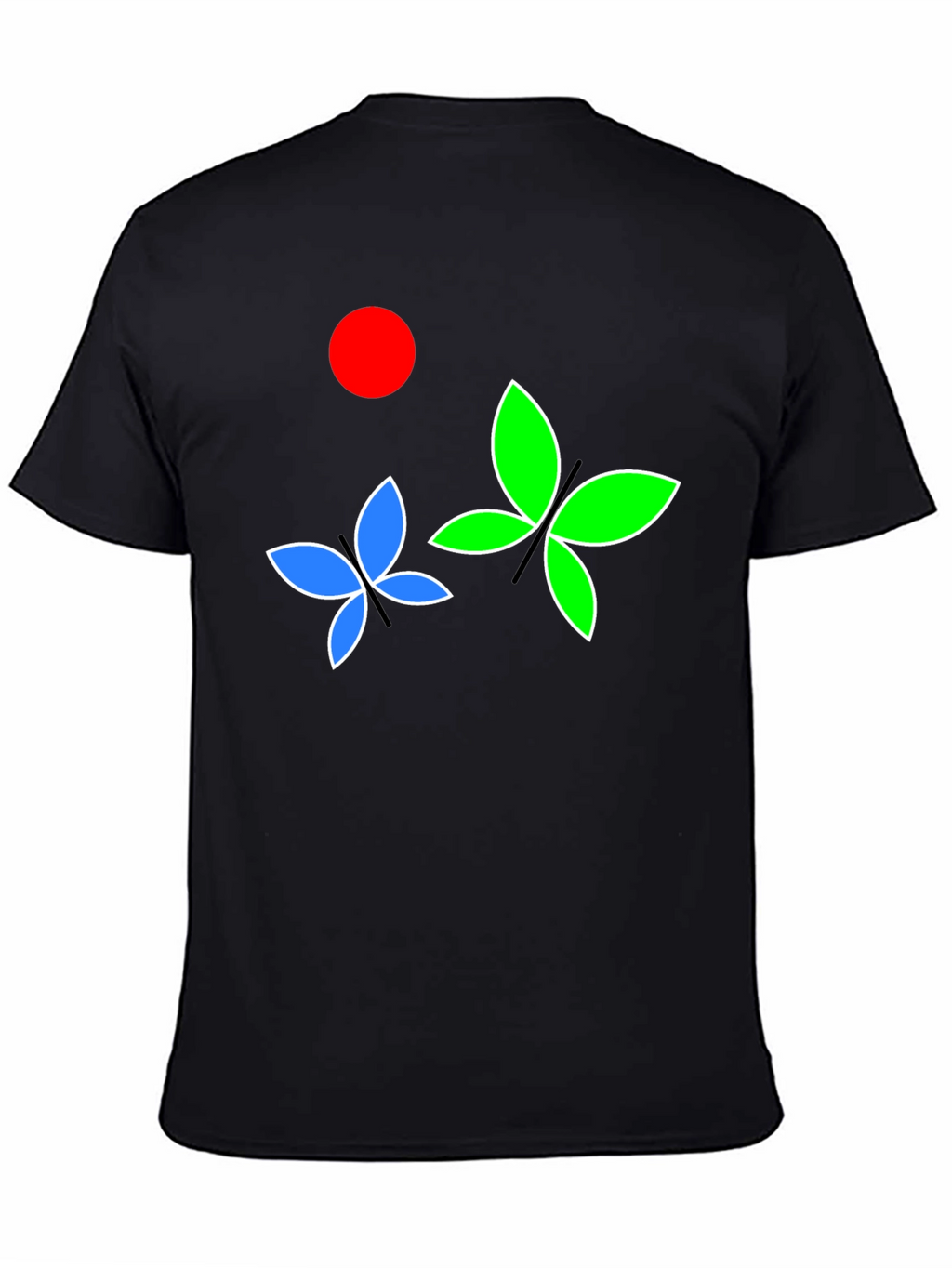 Butterfly Graphic Tee - Black Cotton Blend