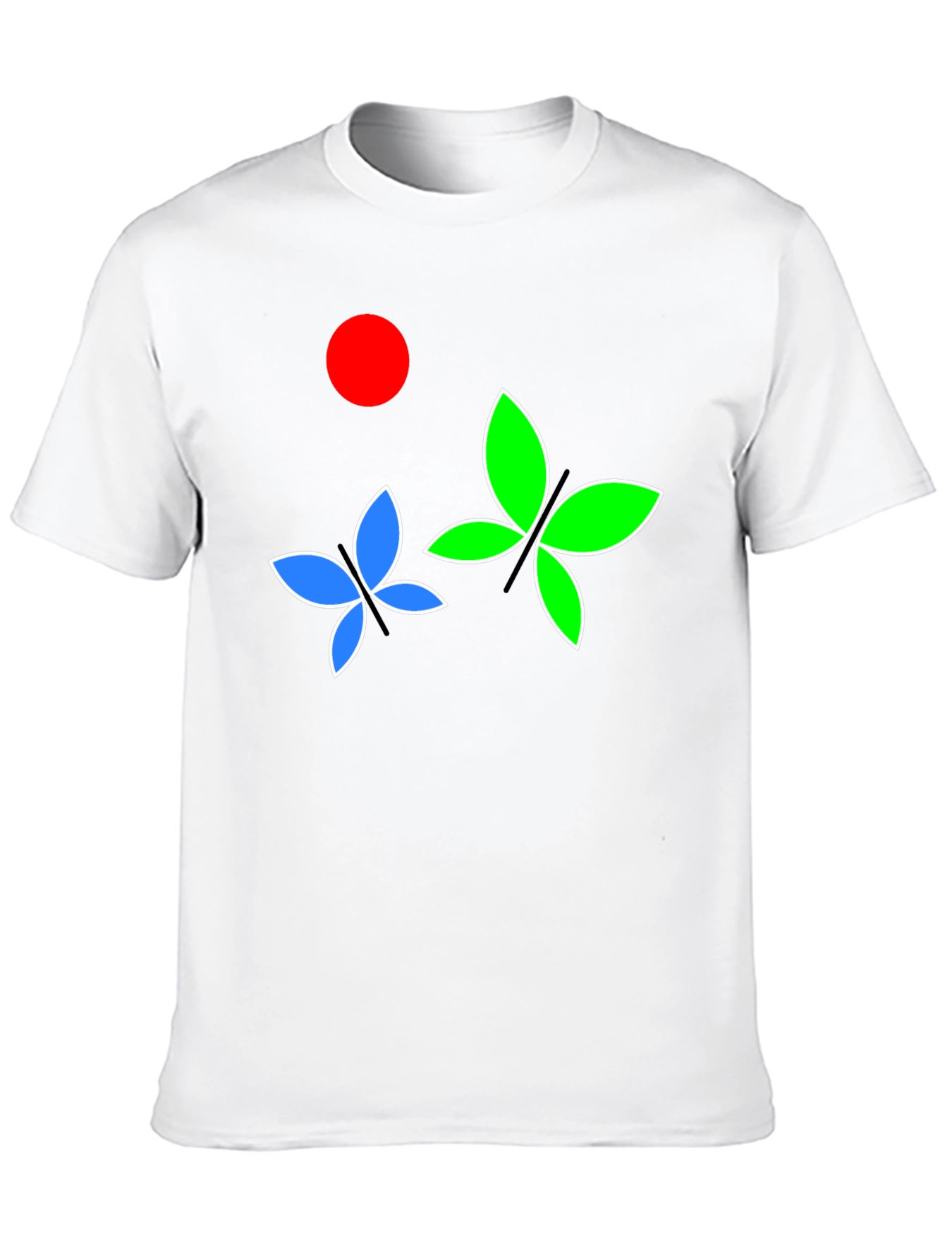Butterfly Graphic Tee - Black Cotton Blend